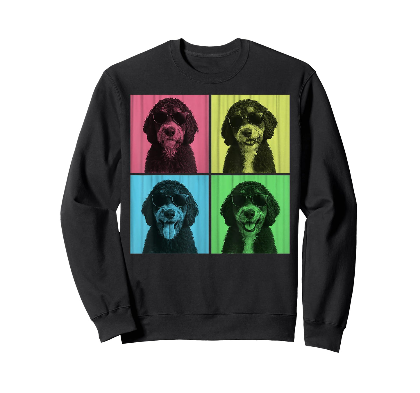 Bernedoodle Pop Art Funny Dog Lover Doodle Dog Photo Booth T-Shirt