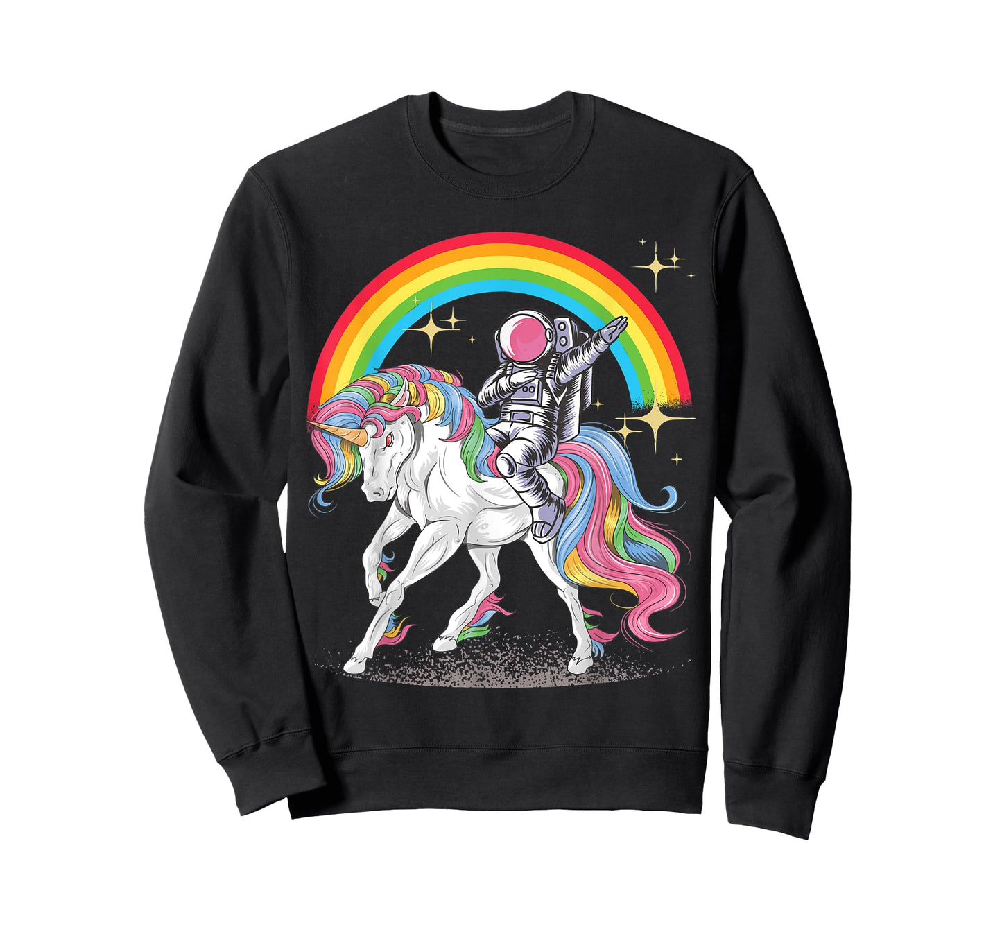 Dabbing Astronaut riding Unicorn Rainbow T-Shirt