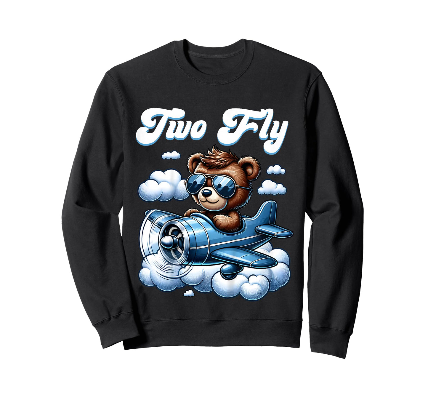2nd Birthday Airplane Two Plane Teddy Bear Flying Aviation T-Shirt
