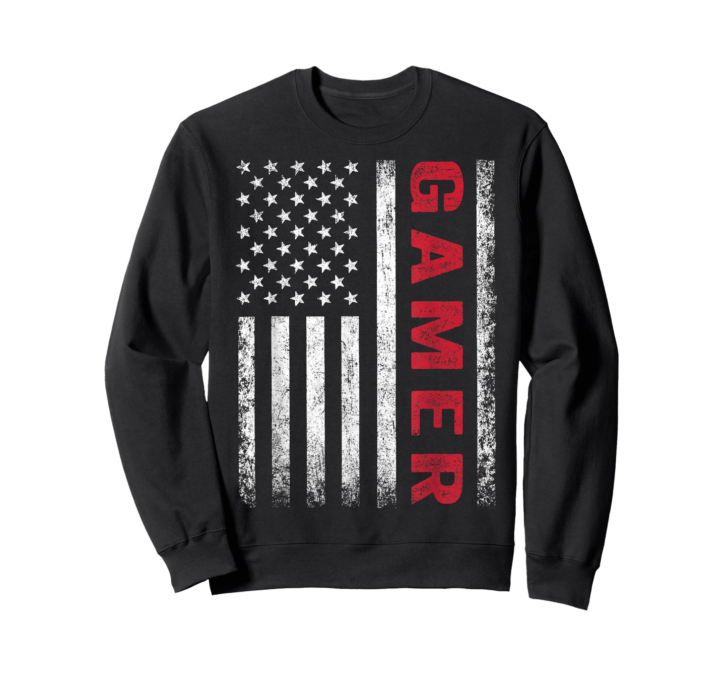 American Flag Funny Gamer Gift Video Games Boys Men Gaming T-Shirt