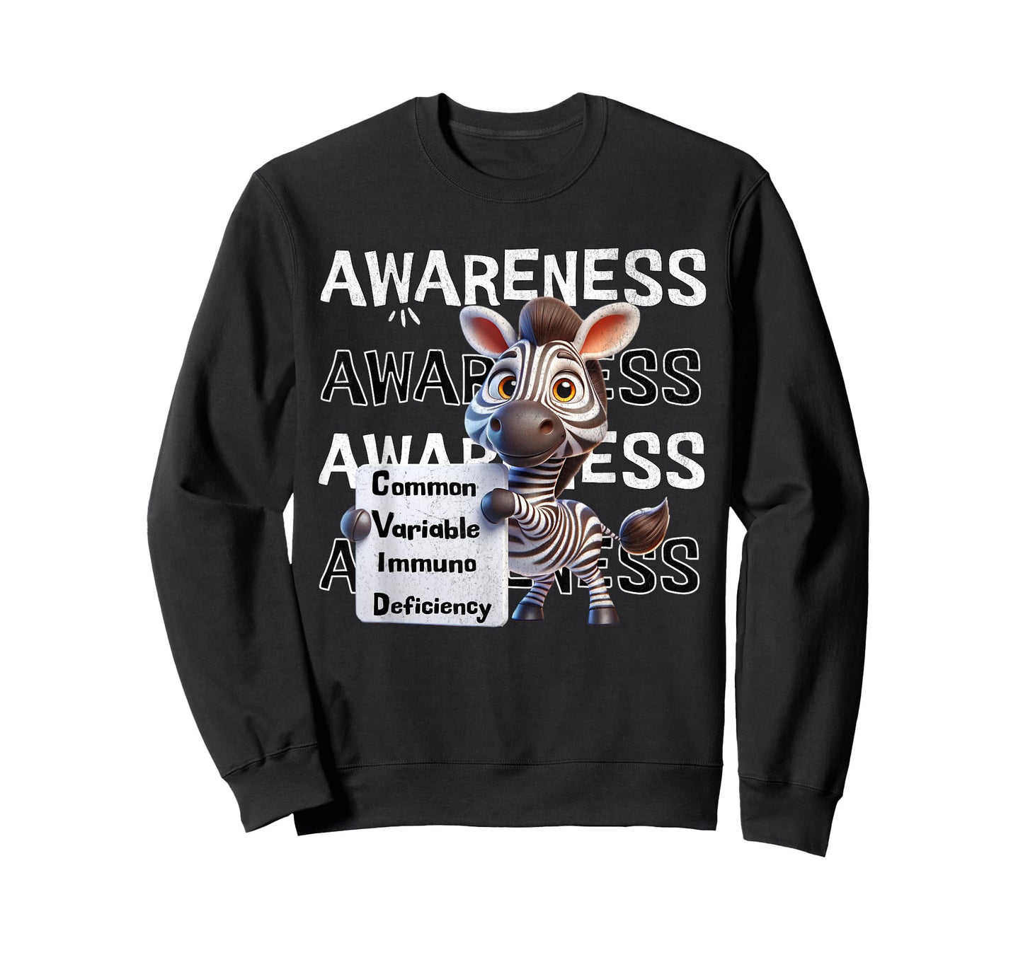 Common variable immunodeficiency CVID awareness zebra T-Shirt