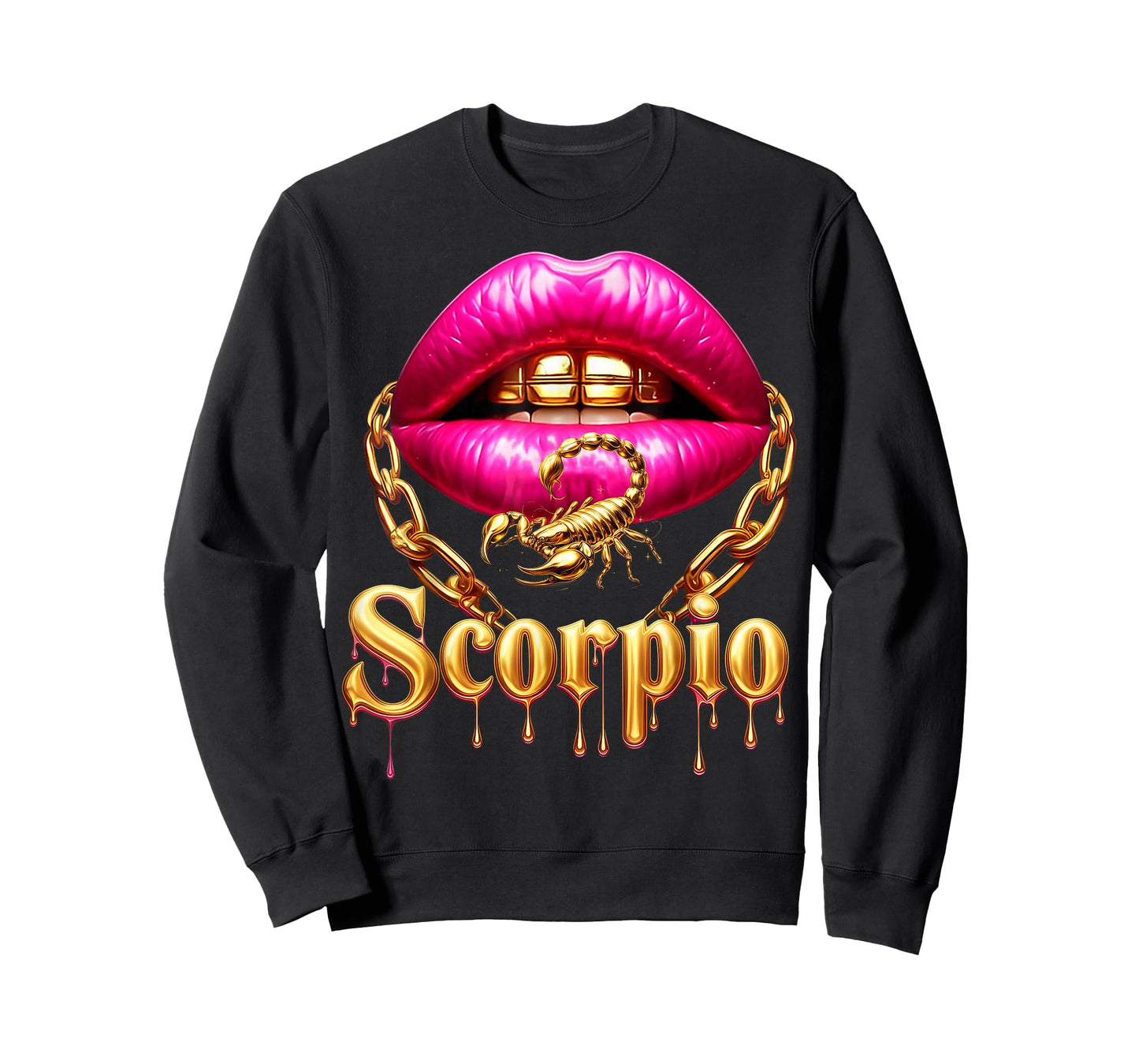 Scorpio Birthday Pink Lips Afro Girls Libra Zodiac Sign Bday T-Shirt