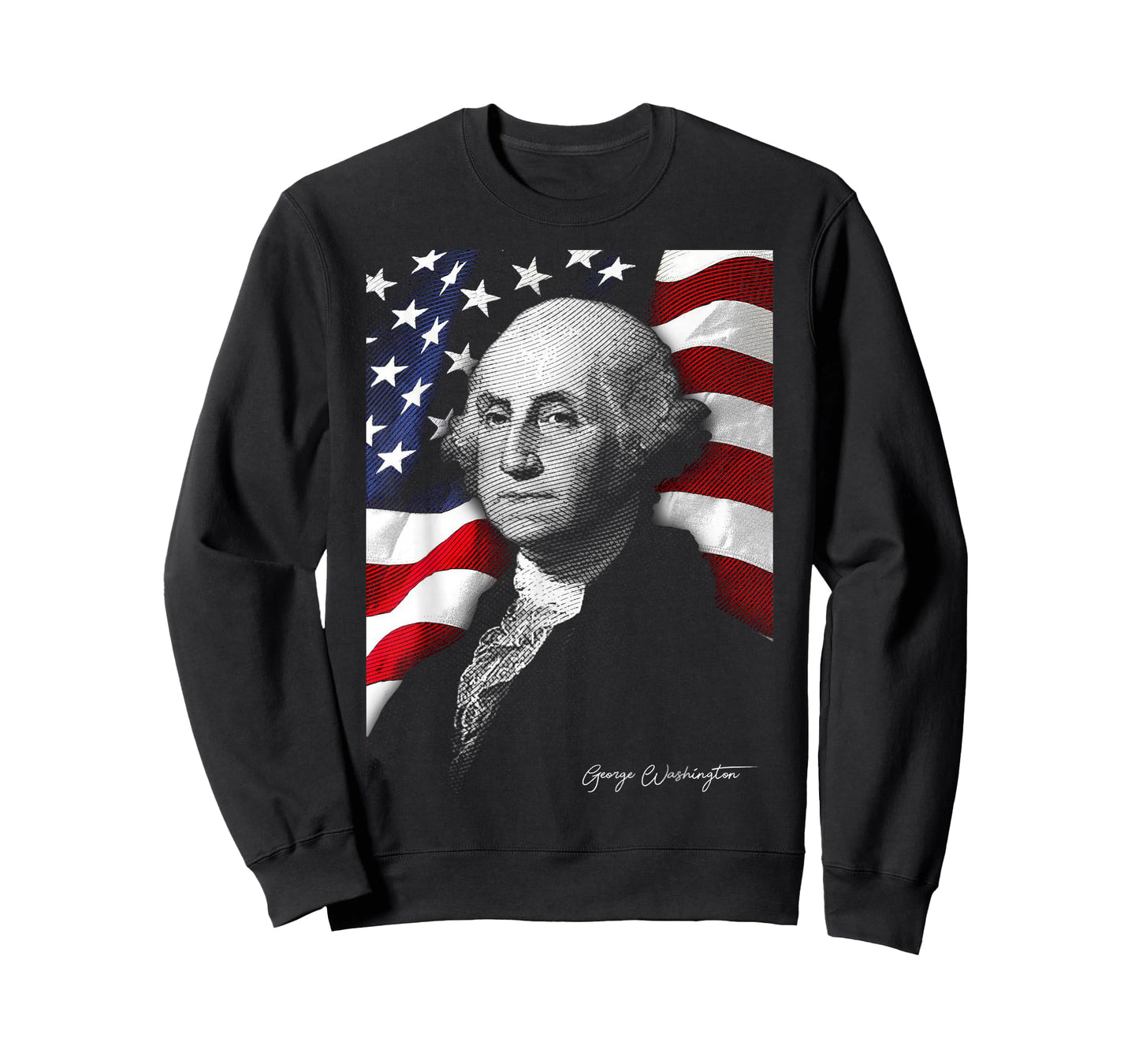 4th of July American Flag George Washington Eyes Flag Country T-Shirt