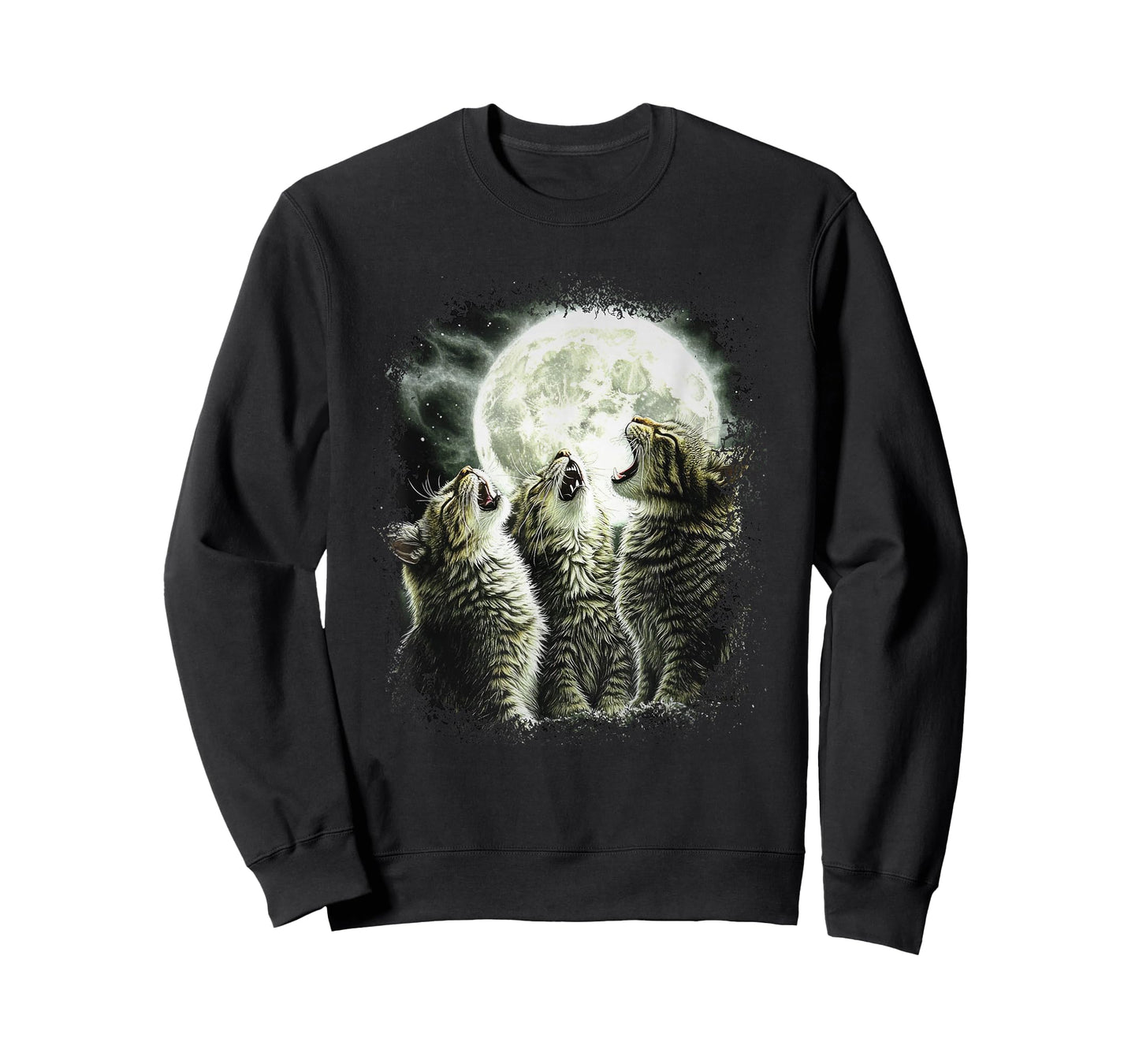 Funny Cats Howling At Moon T-Shirt
