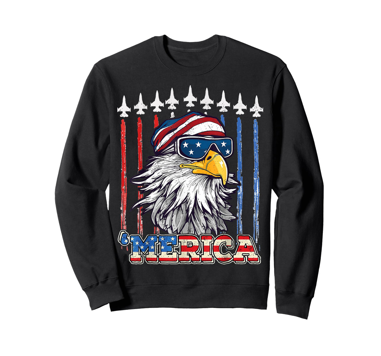 Merica 4th of july Eagle mullet USA flag Patriotic Eagle T-Shirt