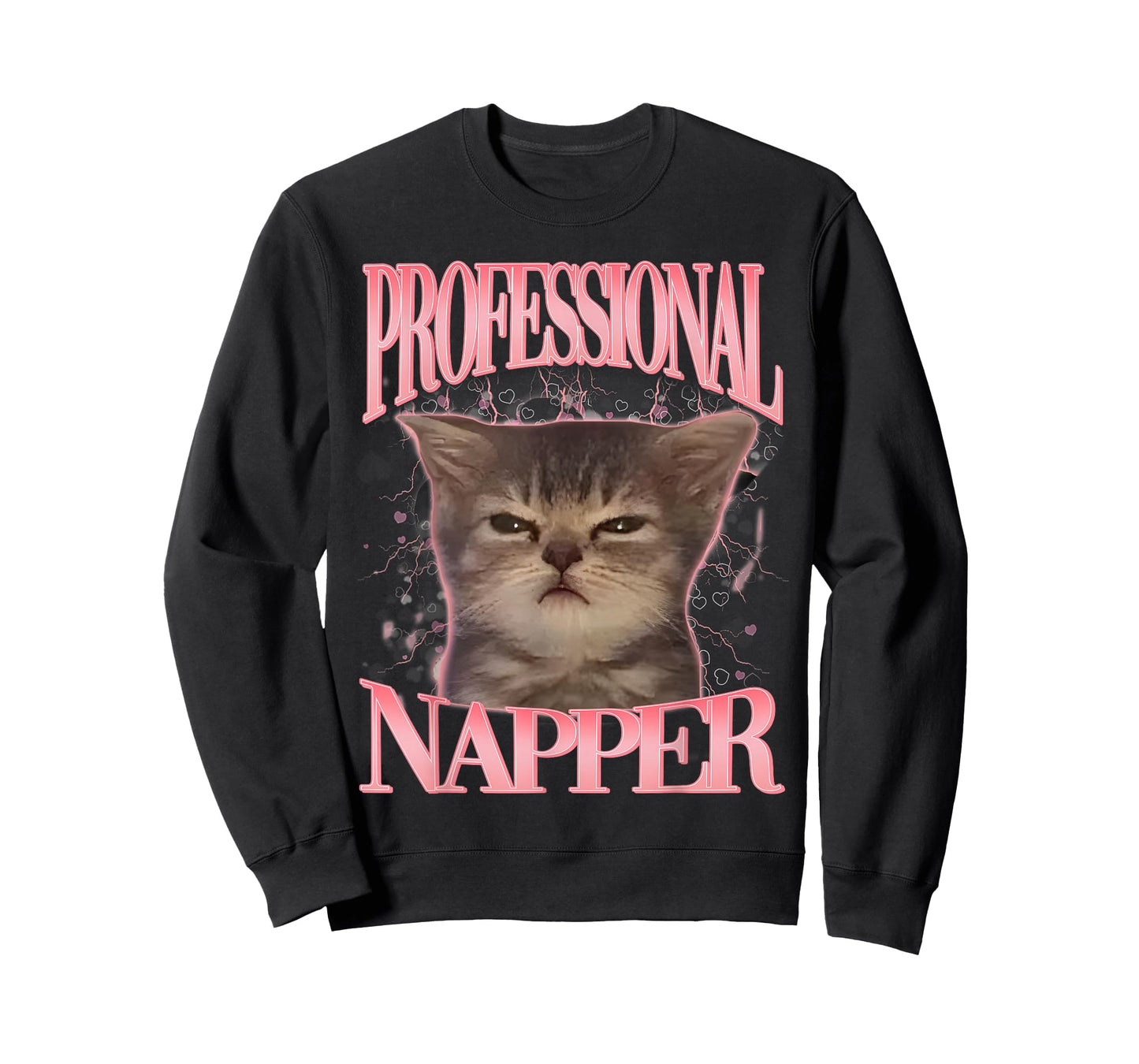 Professional Napper Cute Cat Meme Humor Sleepy Cats Funny T-Shirt