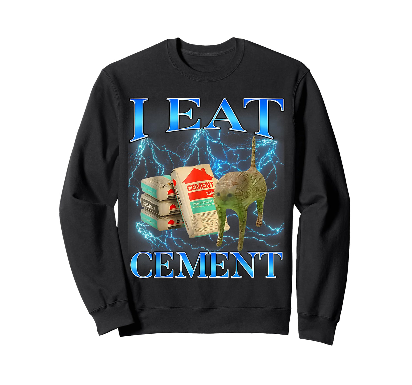 I Eat Cement Funny Cat Meme Internet Memes Funny Memes Gen-Z T-Shirt
