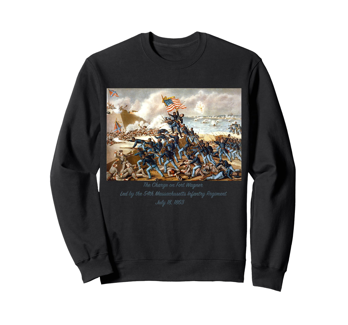 Charge on Fort Wagner South Carolina by Union in Civil War T-Shirt