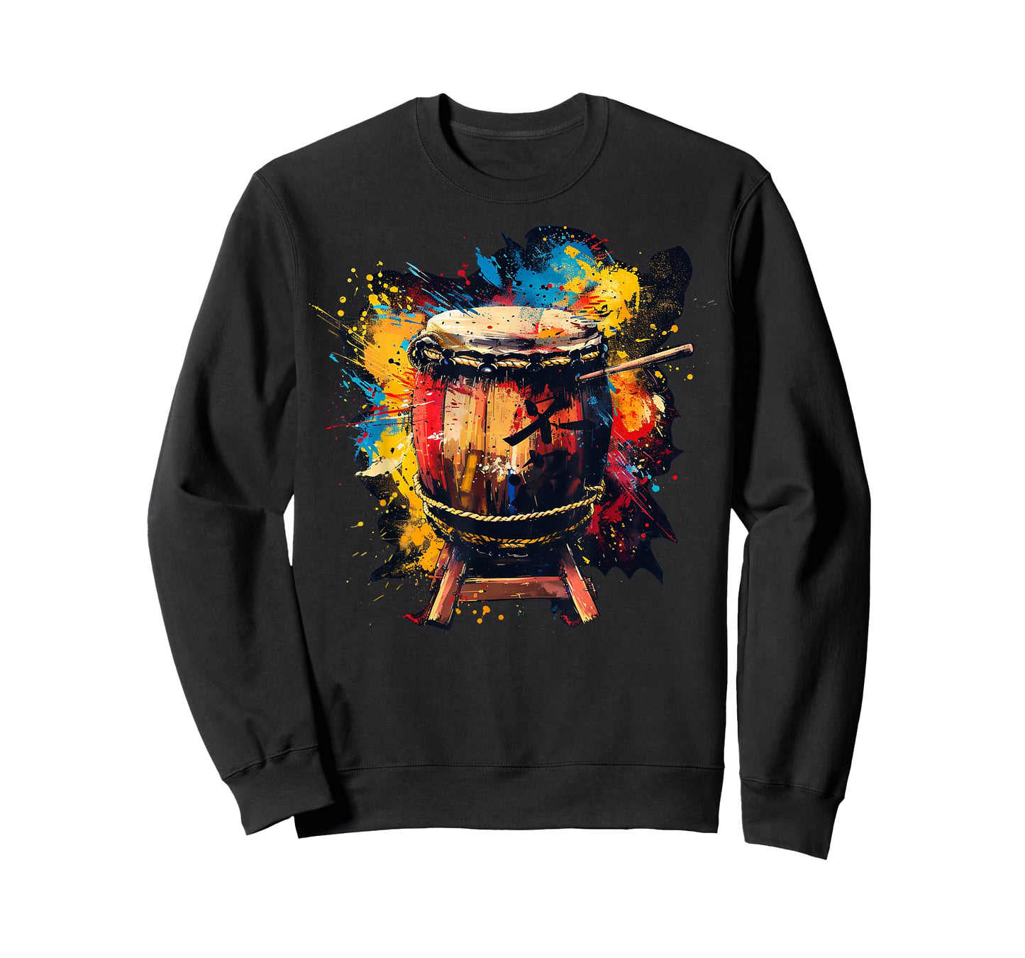 Taiko Drum instrument on colorful painted Taiko Drum T-Shirt
