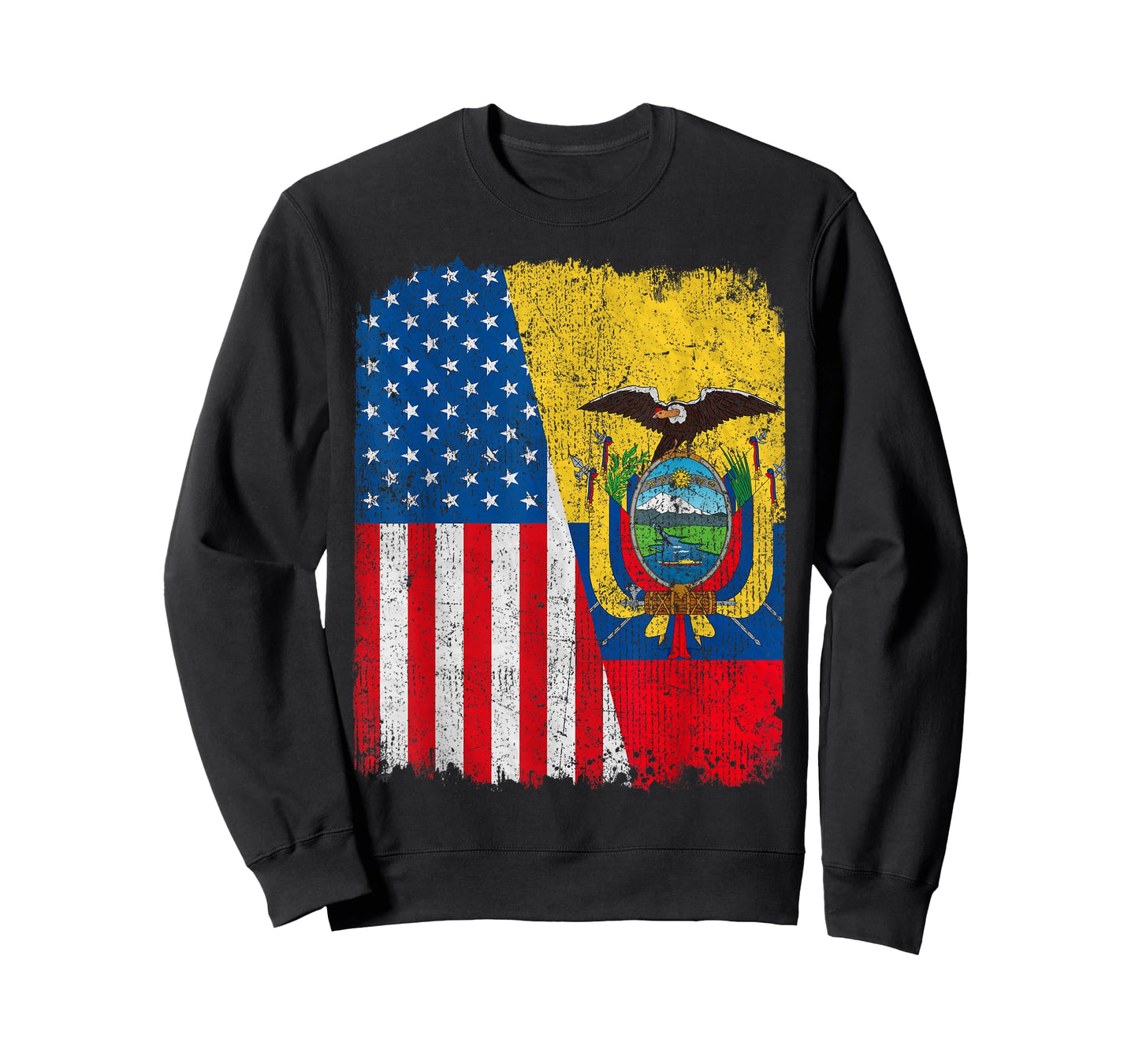 Ecuadorian American Flag Half USA Ecuador Root Proud T-Shirt