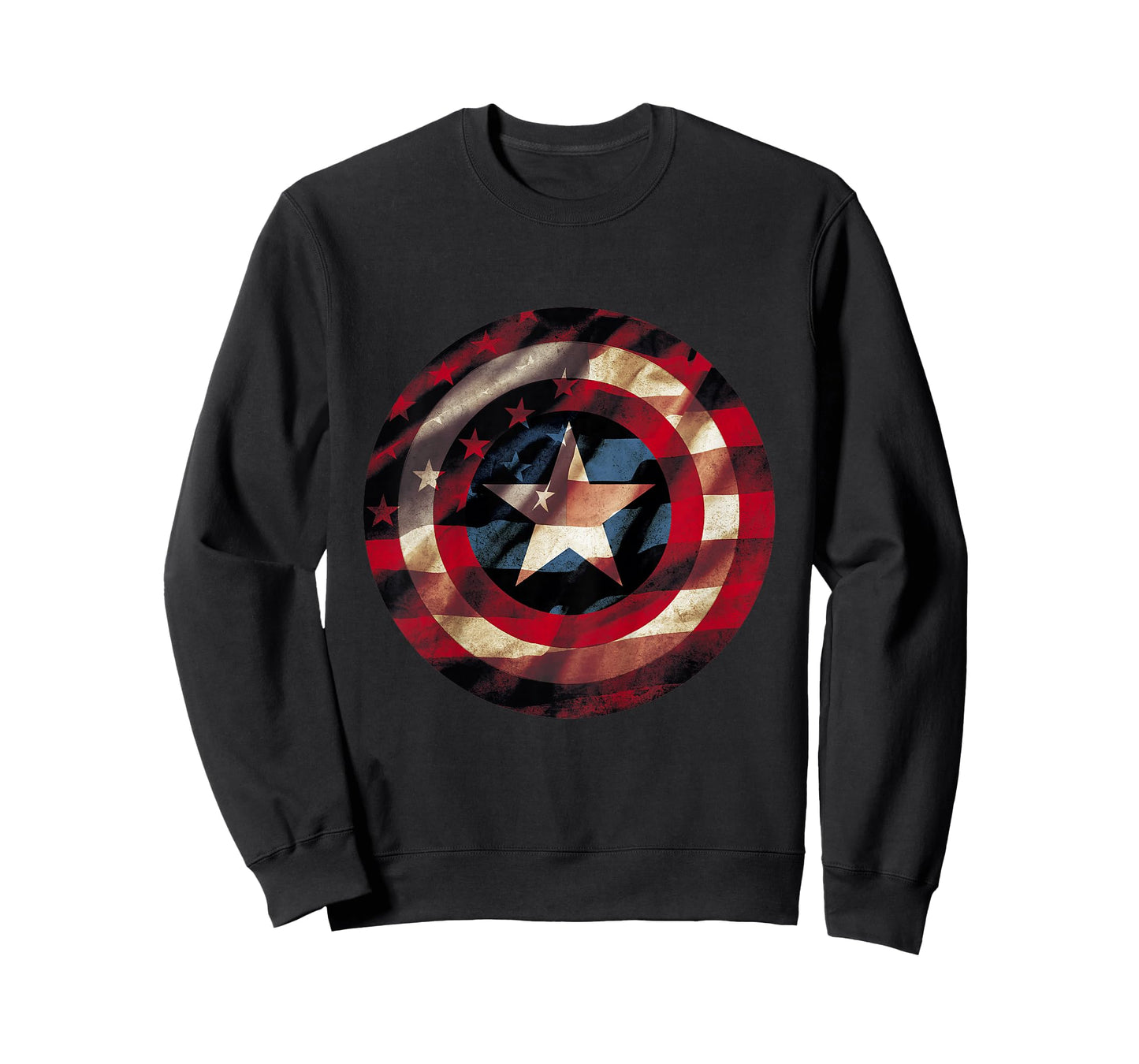 Kids Marvel Captain America Shield Flag Kids Graphic T-Shirt T-Shirt