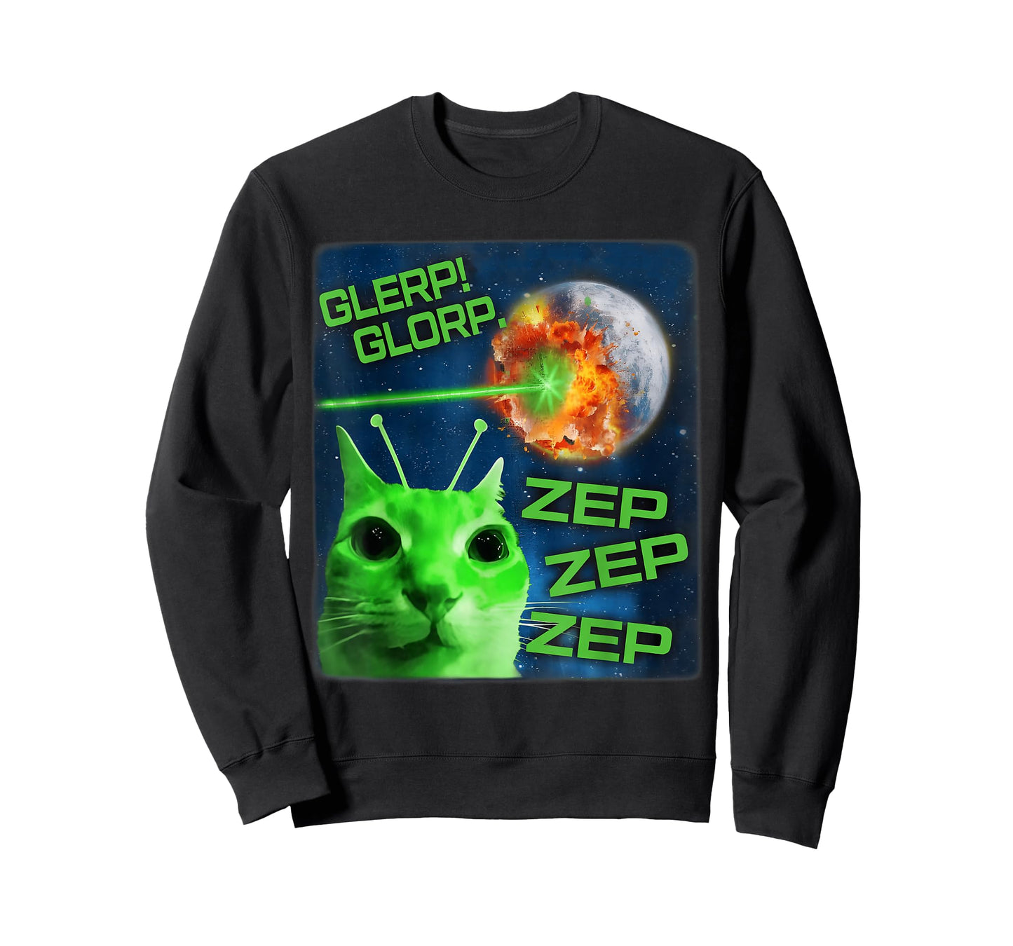 Gnarp Cat Silly Alien Cat Meme Brainrot Meme Funny Silly Cat T-Shirt
