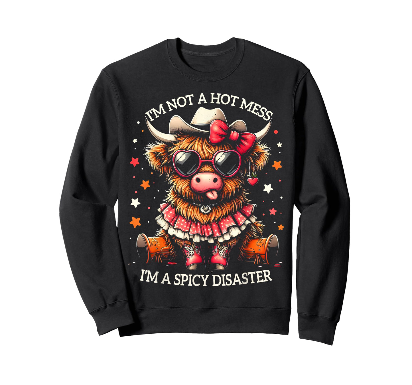 Cute Highland Cow I'm Not A Hot Mess I'm A Spicy Disaster T-Shirt
