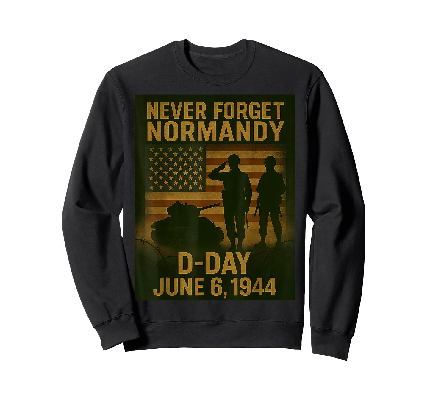 D-Day 81st Anniversary Normandy 1944 Military Tribute Men T-Shirt
