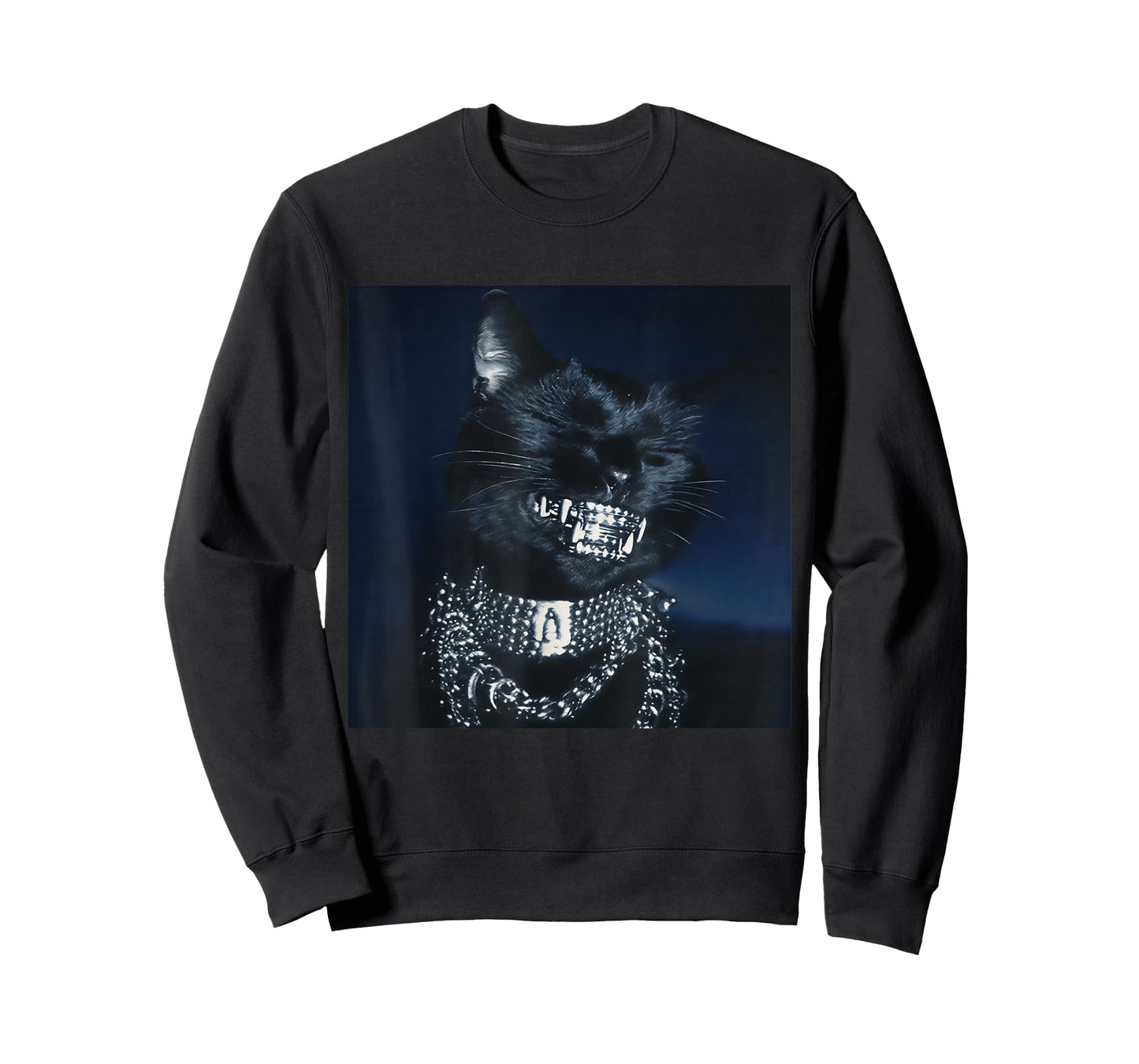 Cat Grillz Funny Kitten Meme Cat Smiling Brain Rot T-Shirt