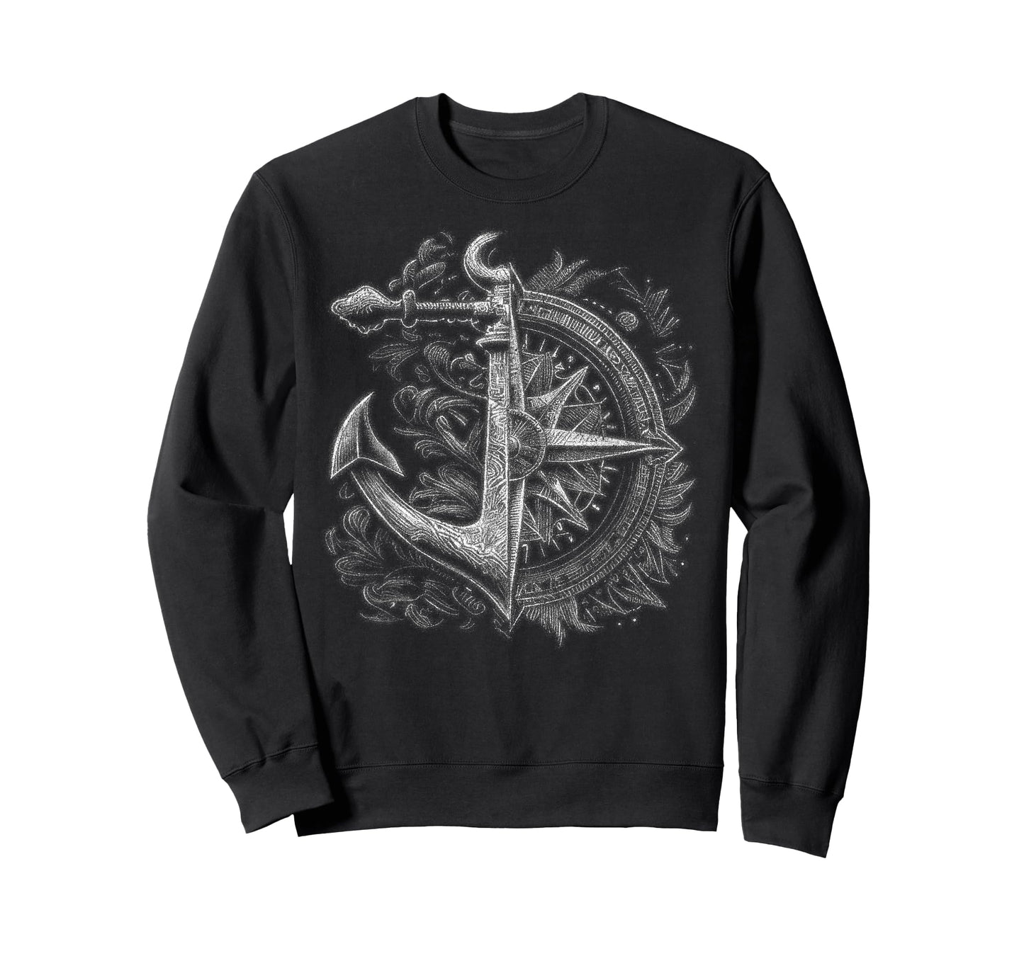 Compass and Anchor boating ocean sea retro vintage Sailor T-Shirt