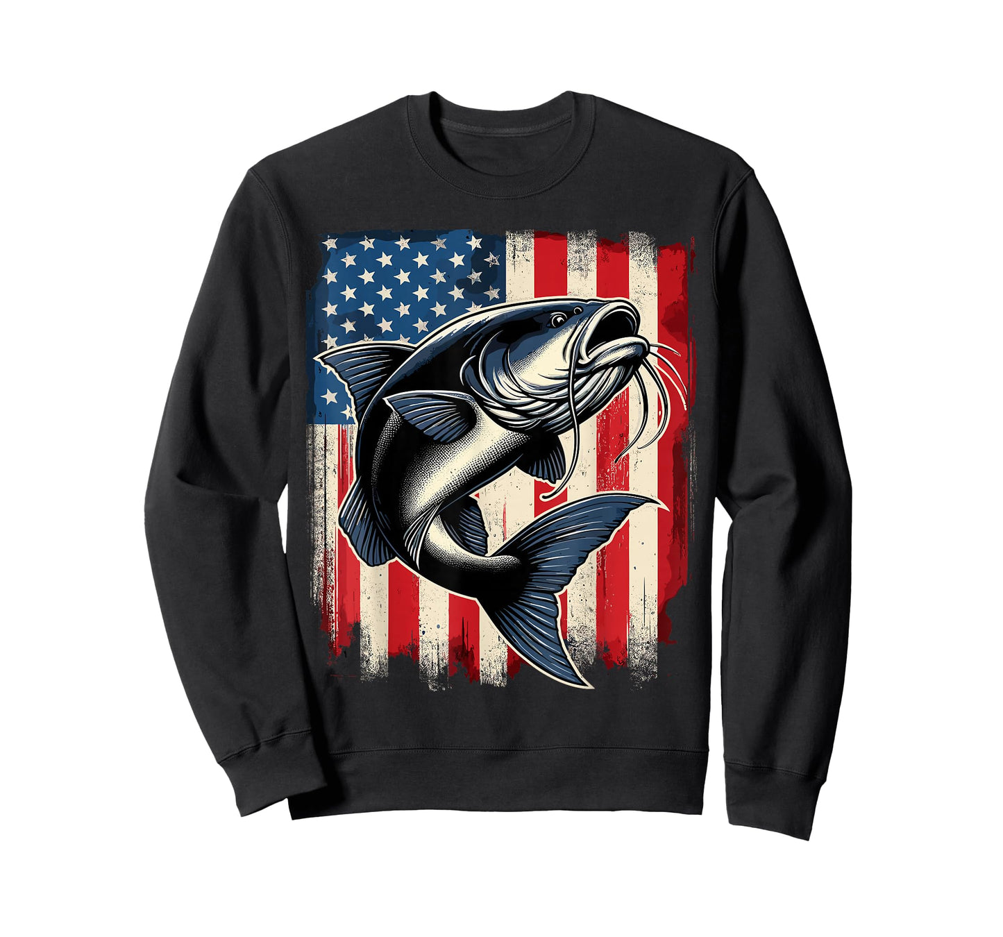 Catfishing American Flag T-Shirt