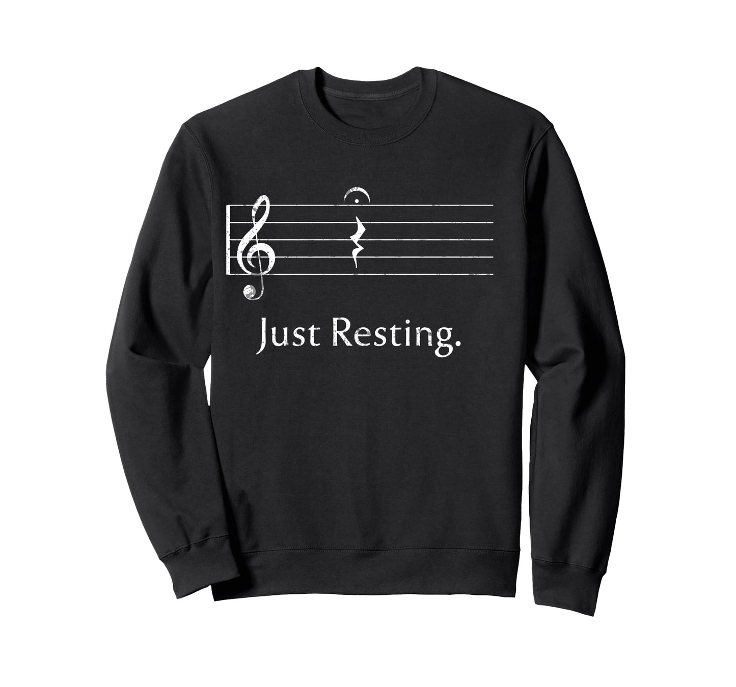 Funny Music Tee Just Resting Quarter Rest & Fermata T-Shirt Long Sleeve T-Shirt