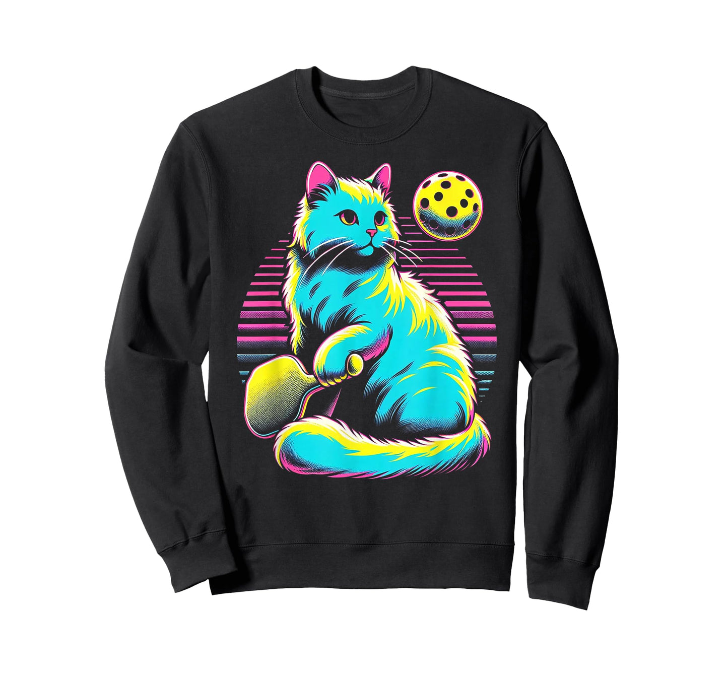 Retro Pickleball Cat Lover - Paddle Sport Feline Kitten T-Shirt
