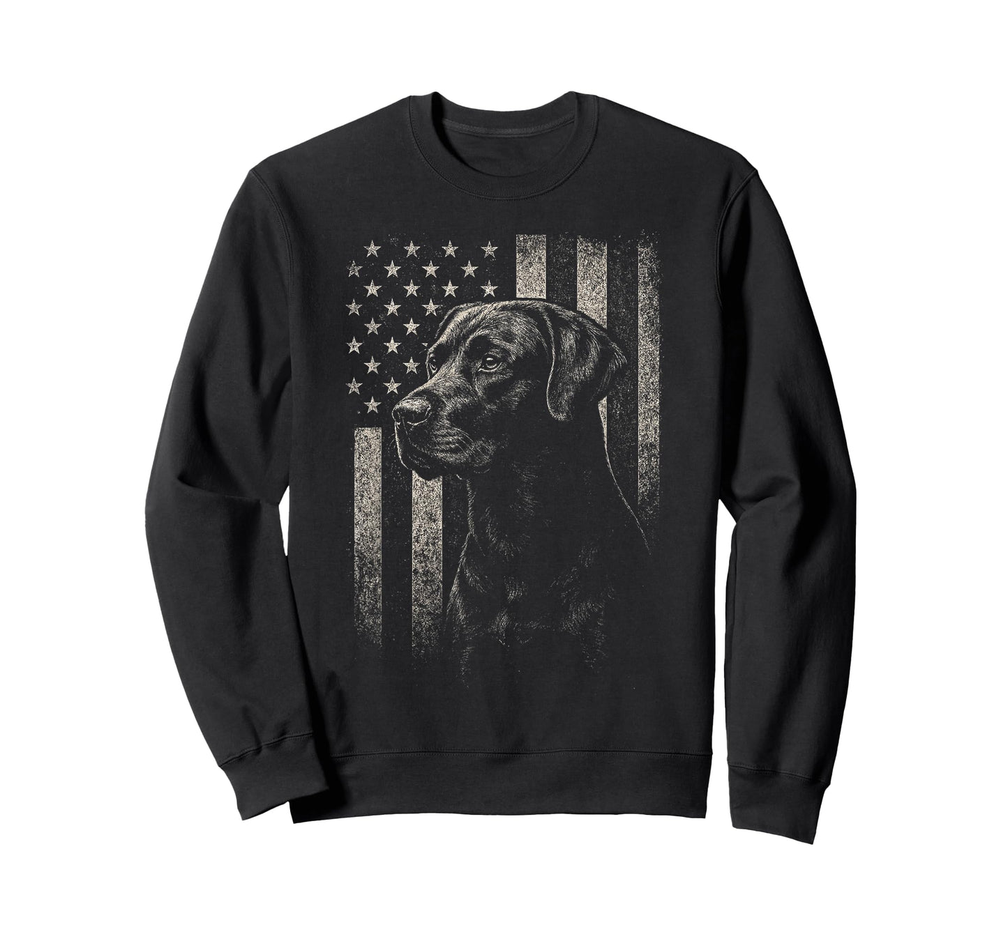 Patriotic USA Flag Black Labrador Lab Owners T-Shirt