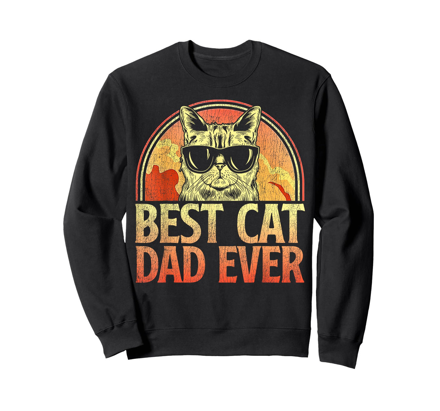 Mens Best Cat Dad Ever Funny Cat Dad Shirt Father's Day Cat Daddy T-Shirt