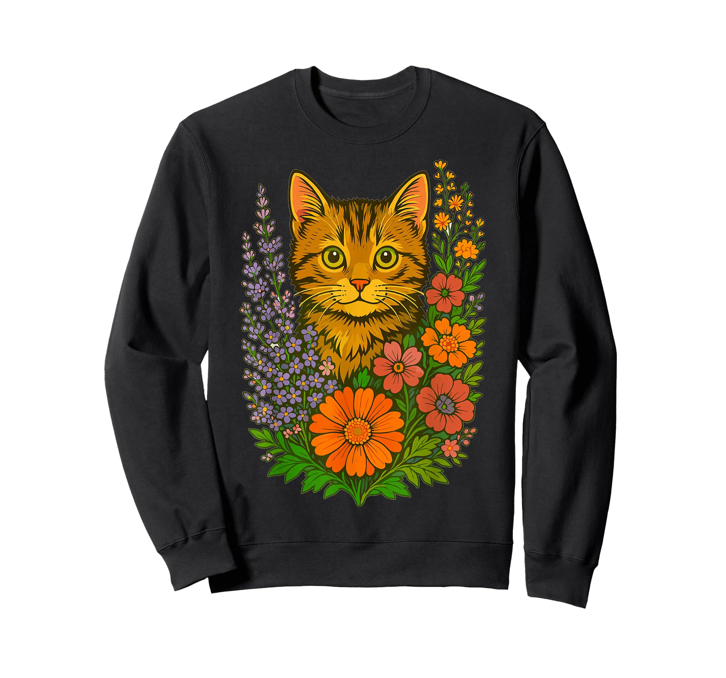 Floral Cat T-Shirt