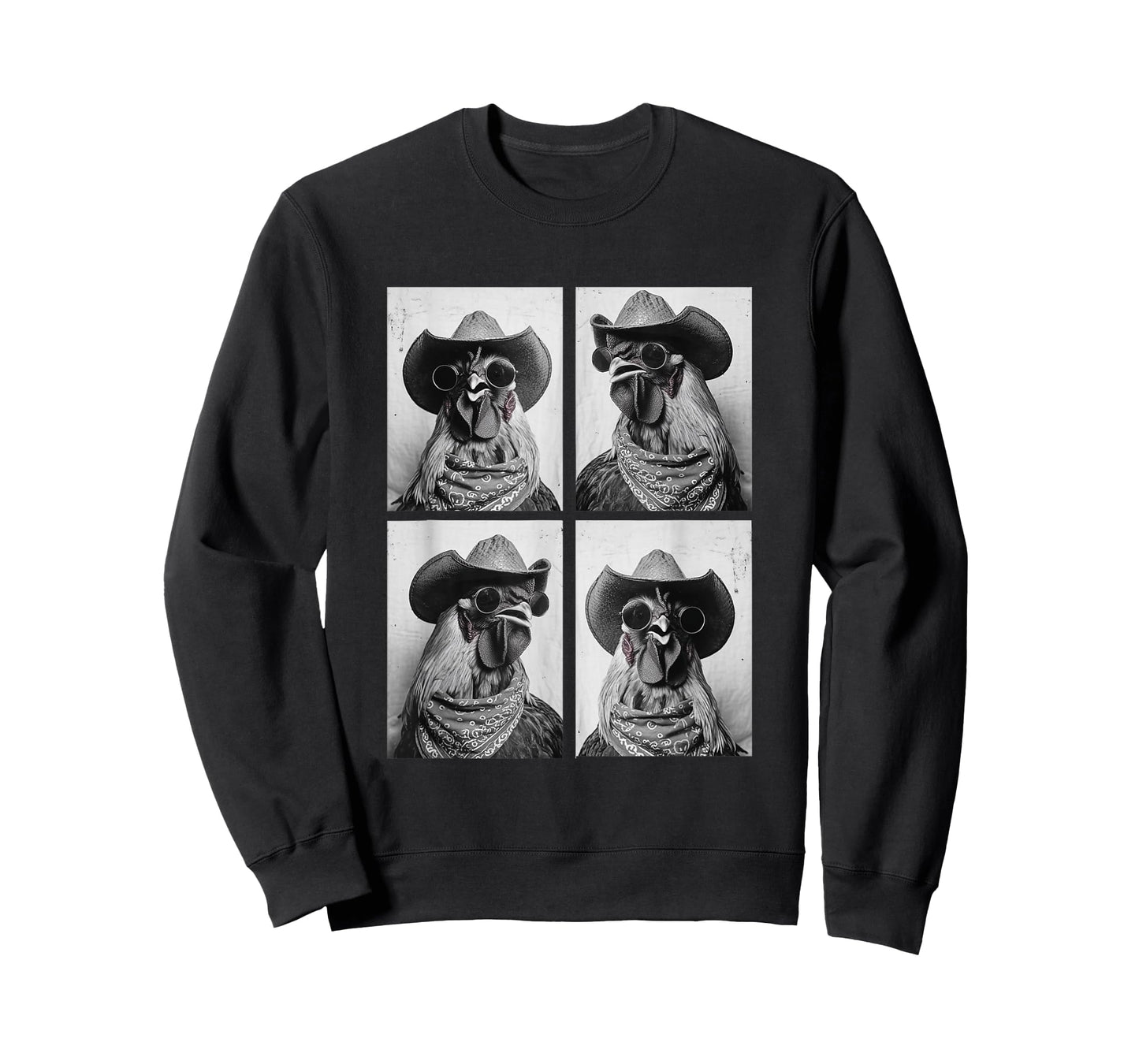 Cowboy Roosters with Sunglasses Animal Photo Booth Western T-Shirt
