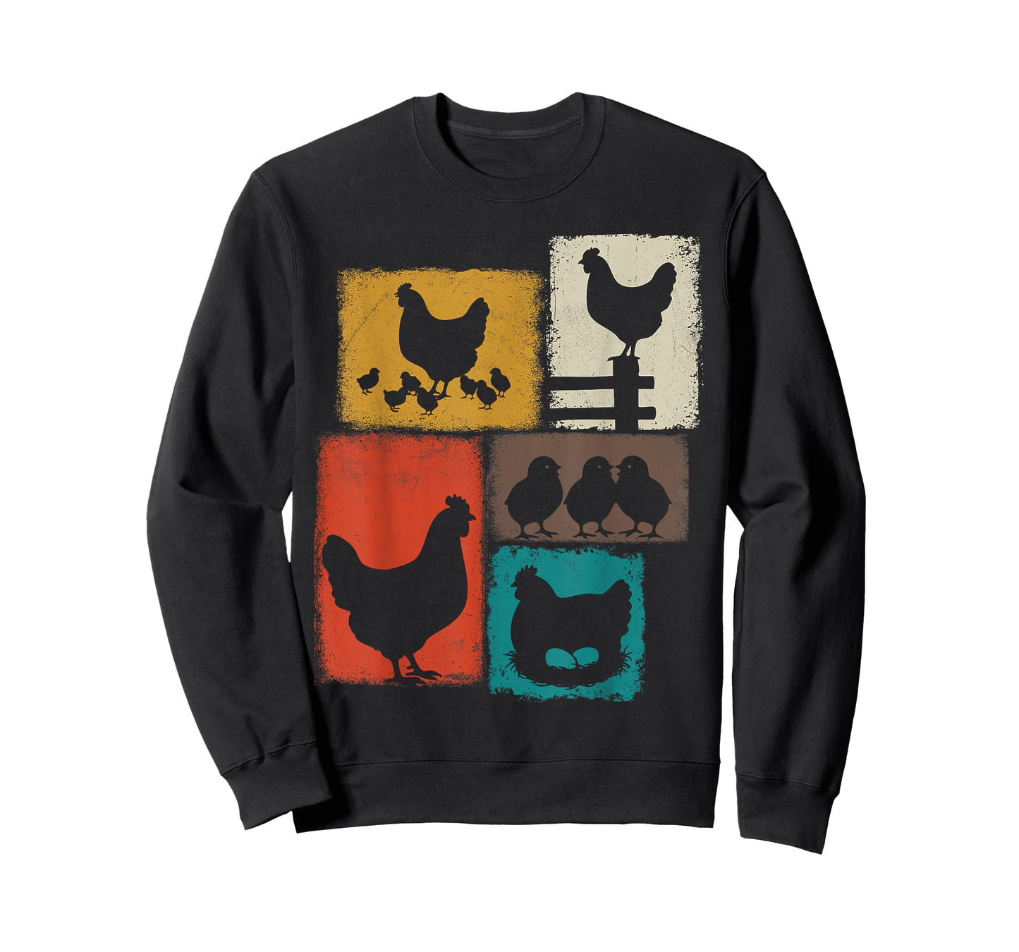 Chicken Vintage Collage Chickens Lover Farmer T-Shirt