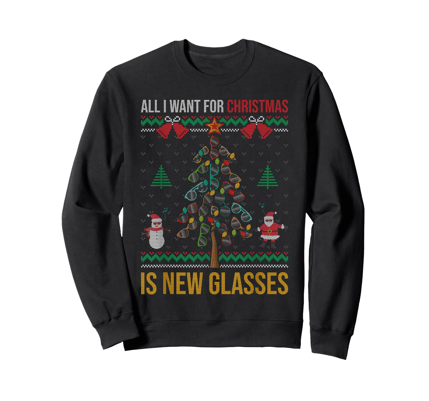 All I Want For Christmas Is New Glasses Optometrist Optician T-Shirt