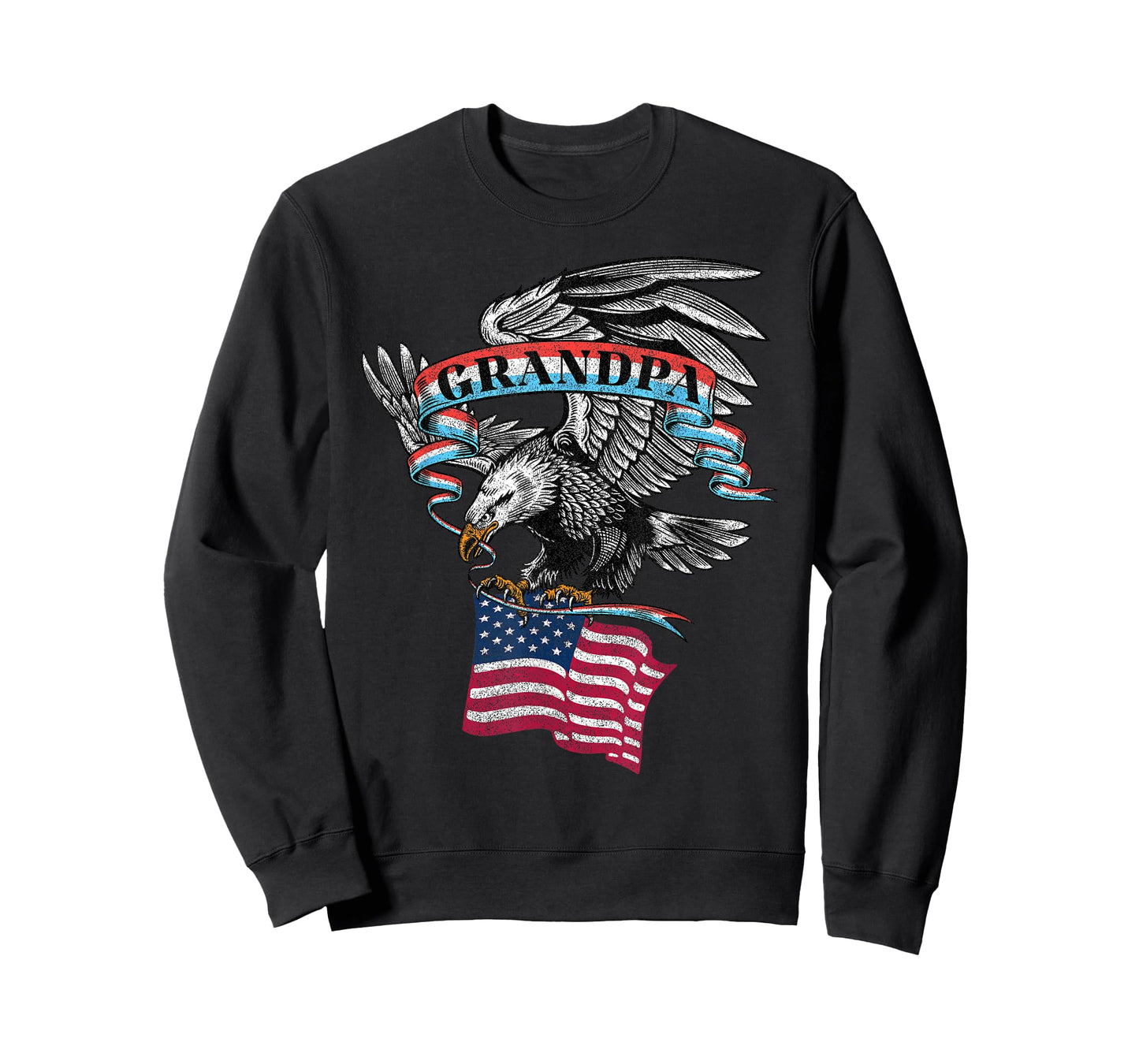Grandpa American Flag USA Eagle Vintage Graphic T-Shirt