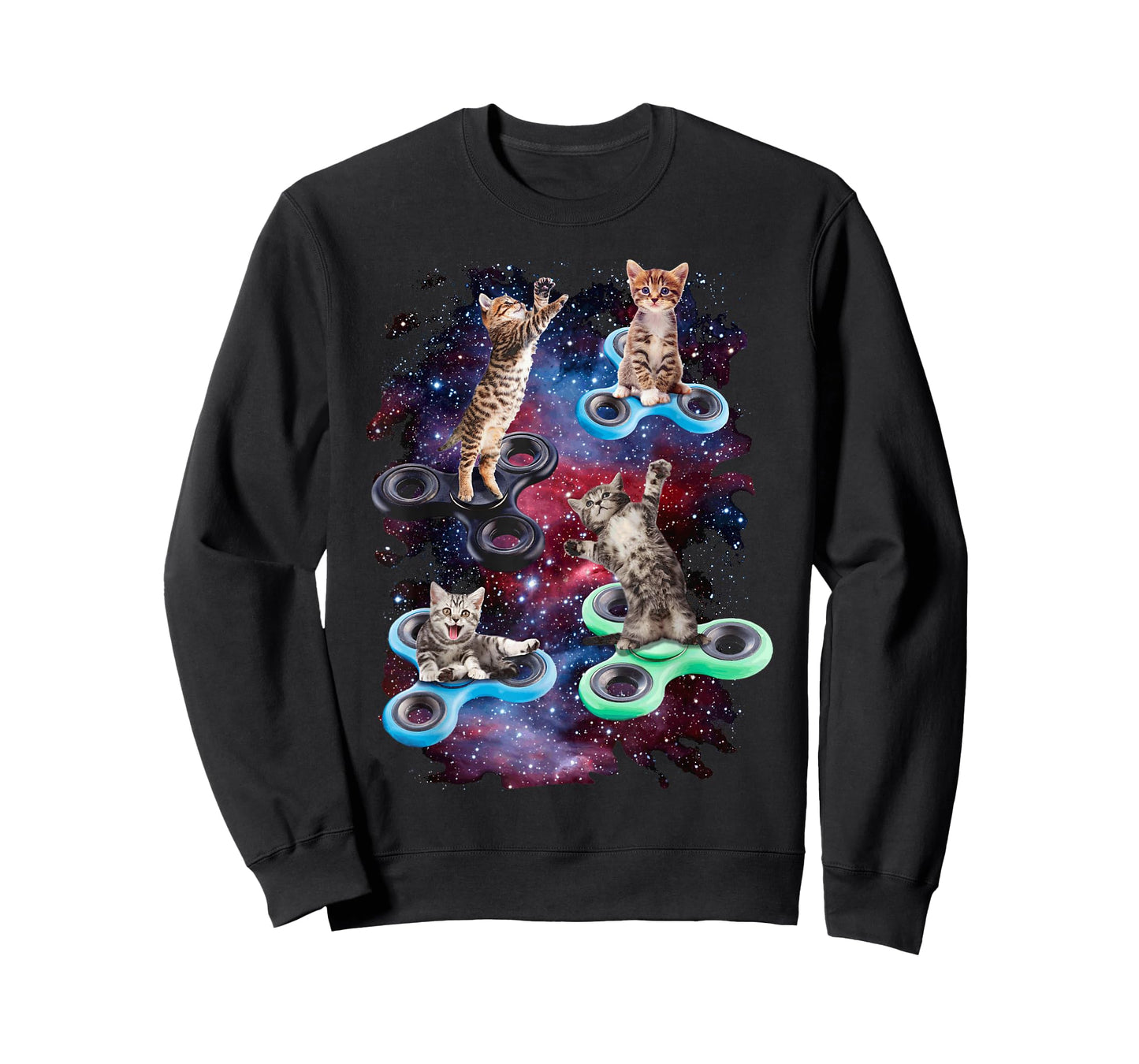 Fidget Spinner Fidget Kitties In Space T-Shirt