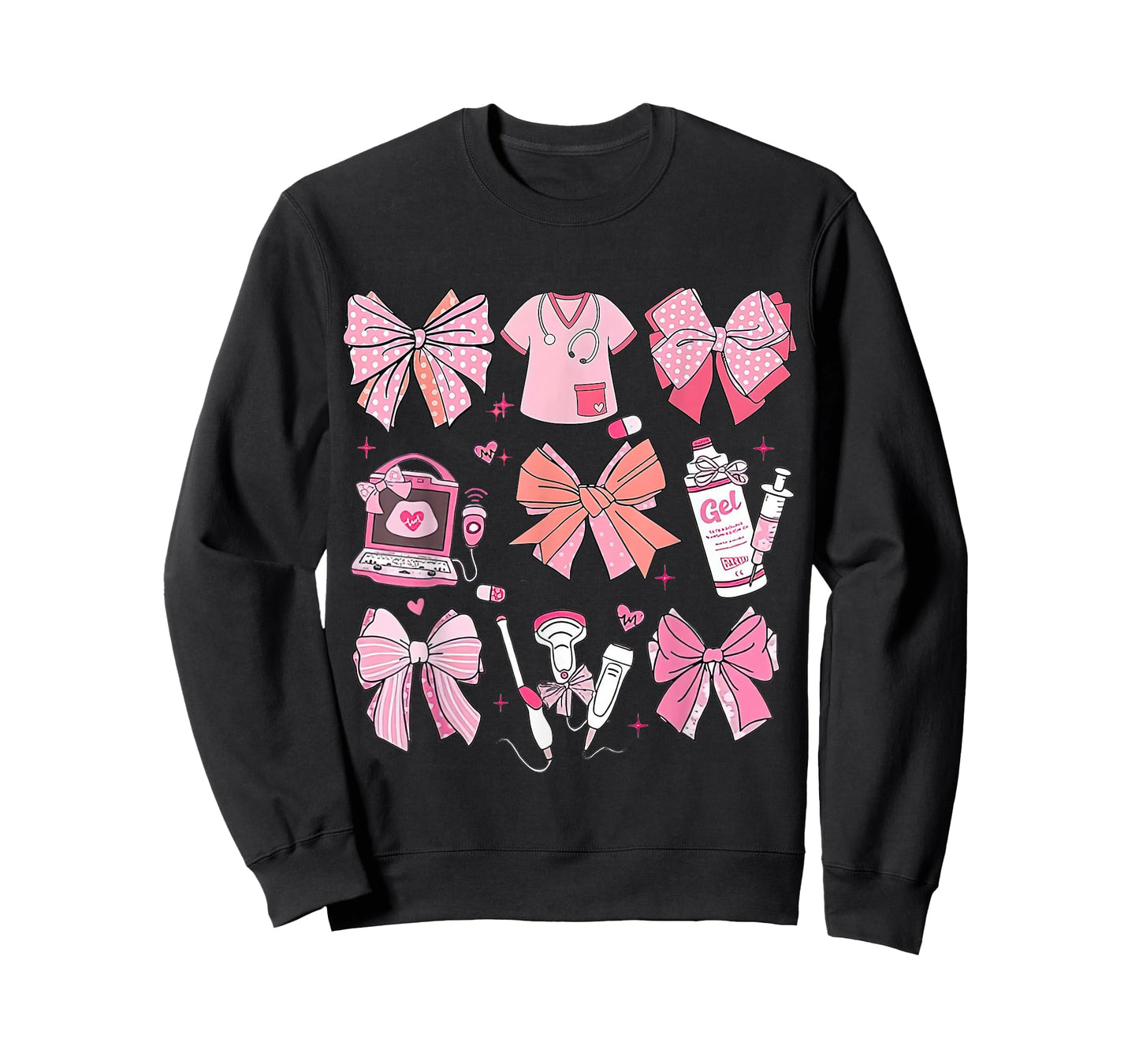 Coquette Pink Bow Ultrasound Tech Coquette T-Shirt