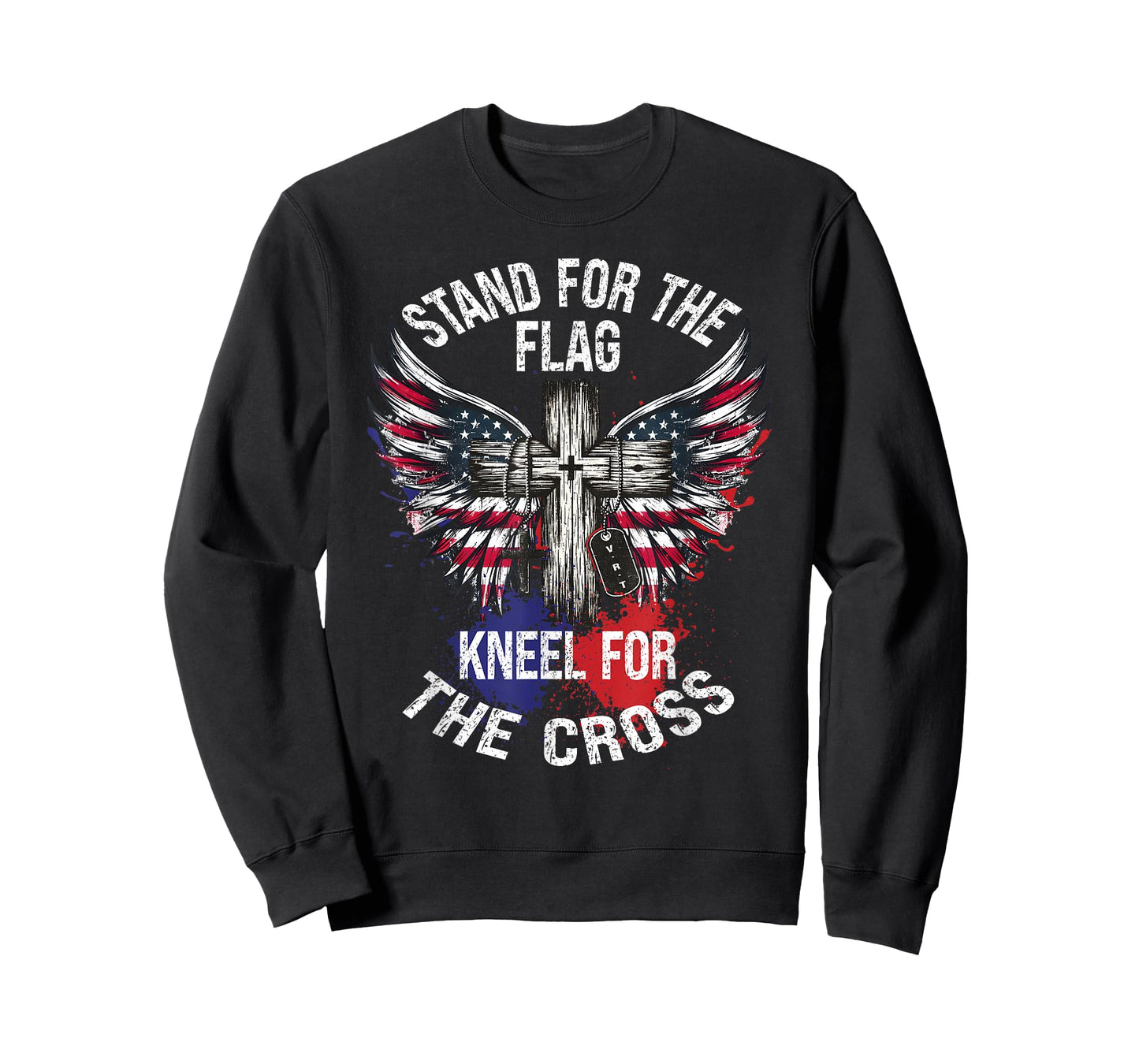 Stand for The Flag Kneel for The Cross 4th of July Christian T-Shirt