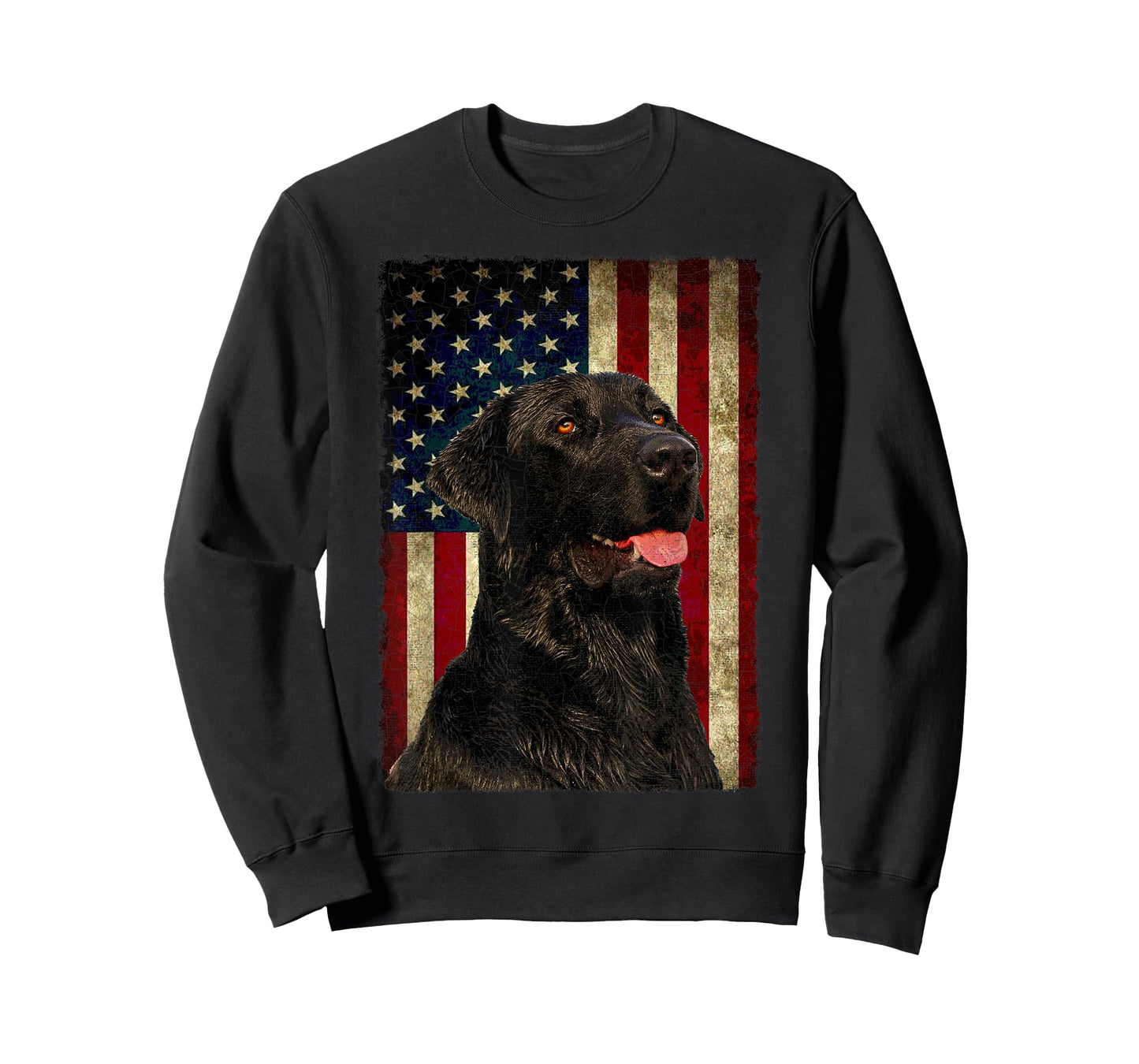 Black Labrador T Shirt Gift USA Flag Lab Owner Duck Hunter T-Shirt