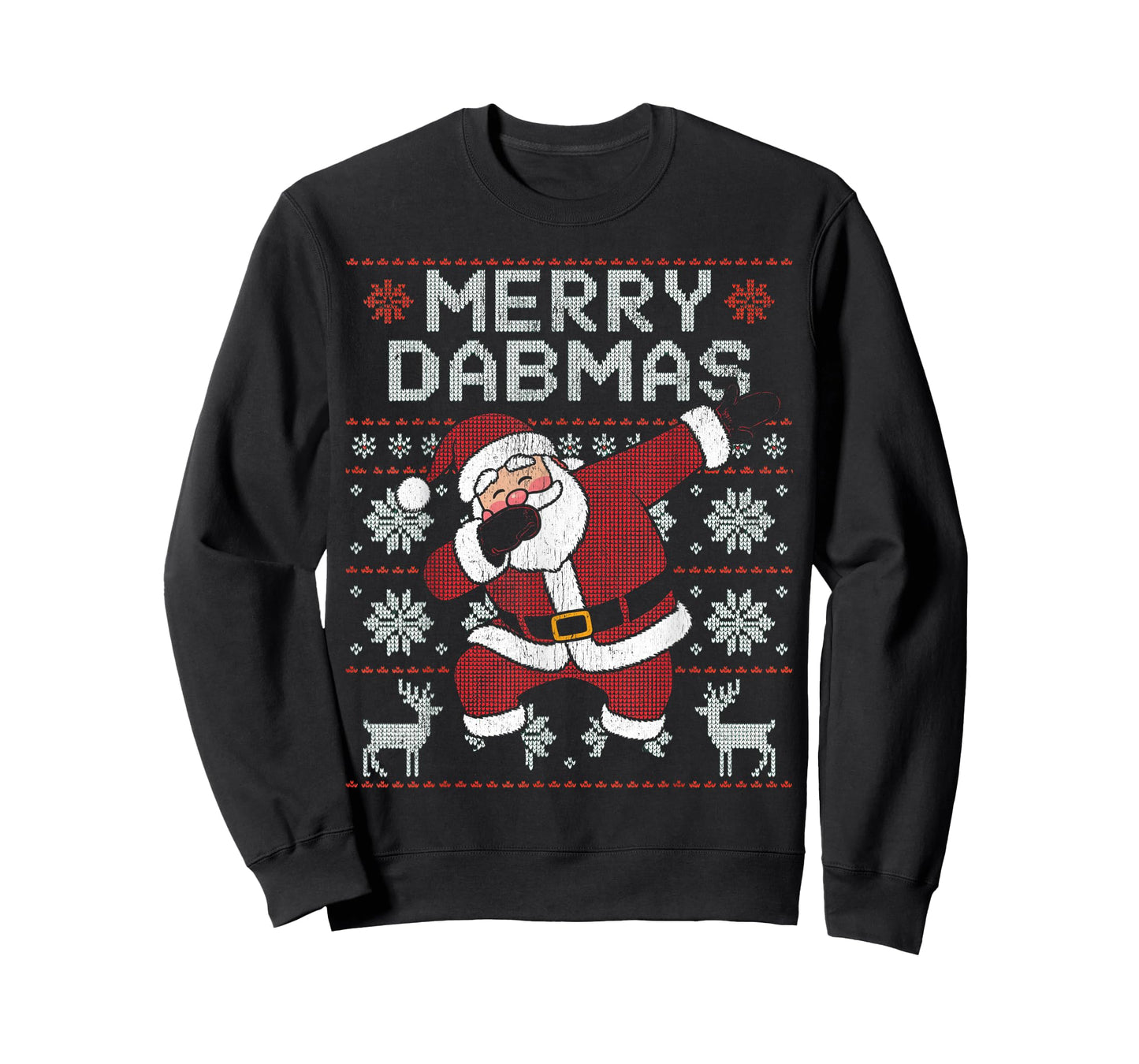 Merry Dabmas Xmas Funny Santa Dabbing Ugly Christmas Sweater T-Shirt