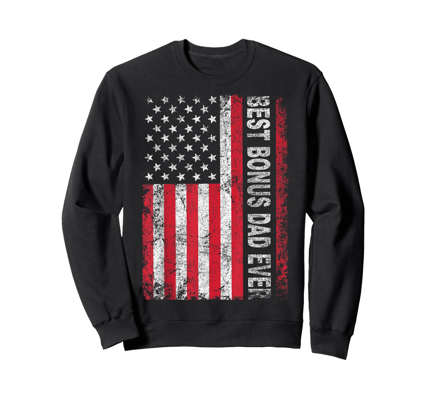 Step Dad T Shirt For Gift: Best Bonus Dad Ever American Flag T-Shirt