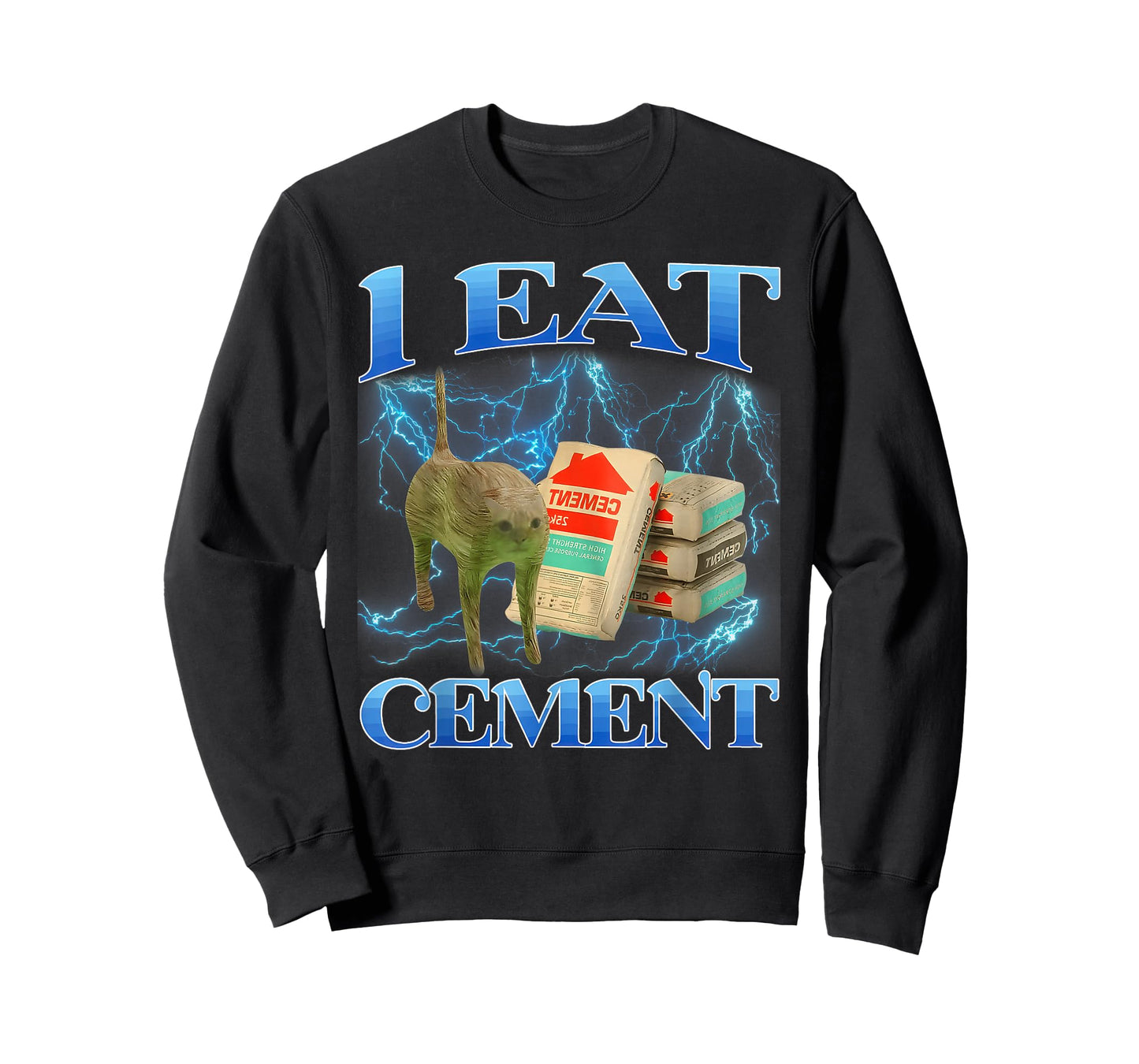 I Eat Cement Funny Cat Meme Internet Memes Gen-Z T-Shirt