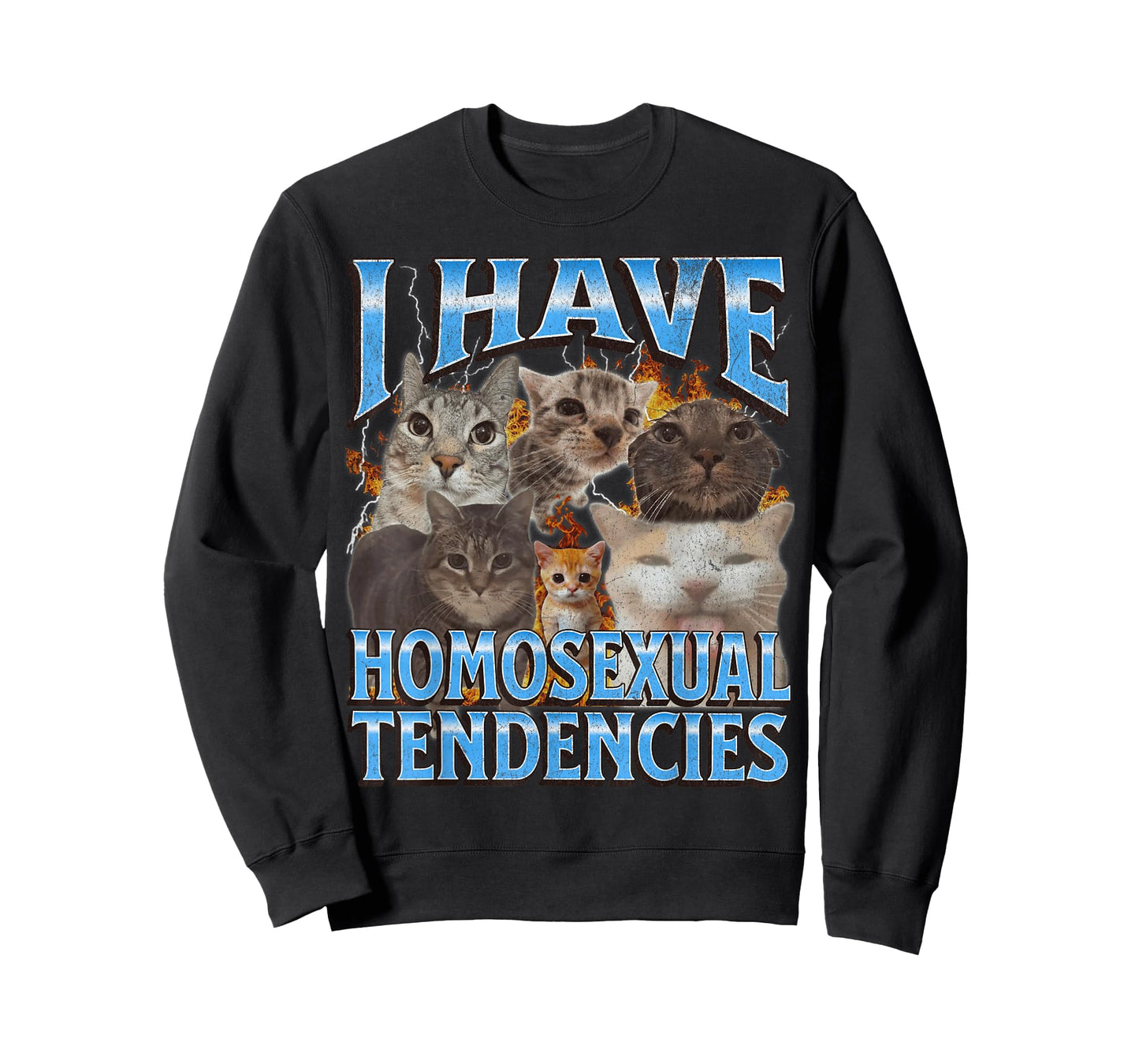 I Have Homosexual Tendencies Funny Cat Meme Bootleg Graphic T-Shirt