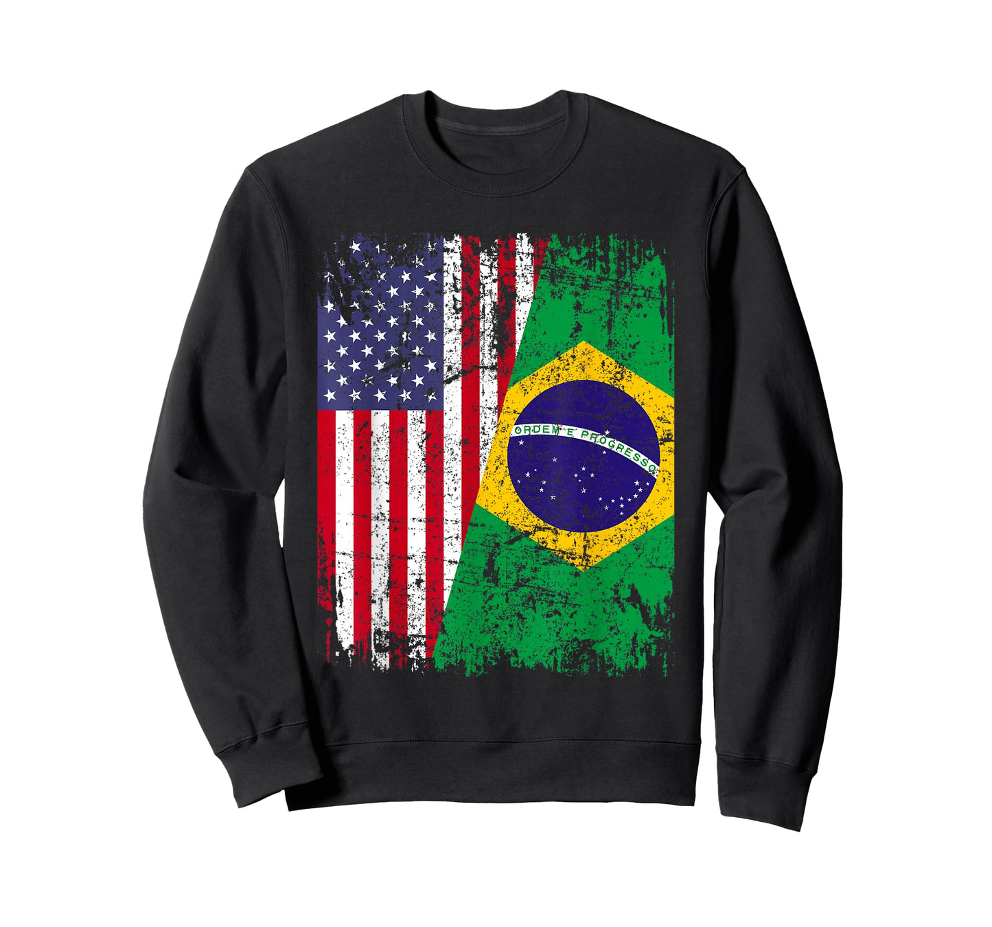 Brazilian Roots | Half American Flag | Brazil T-Shirt