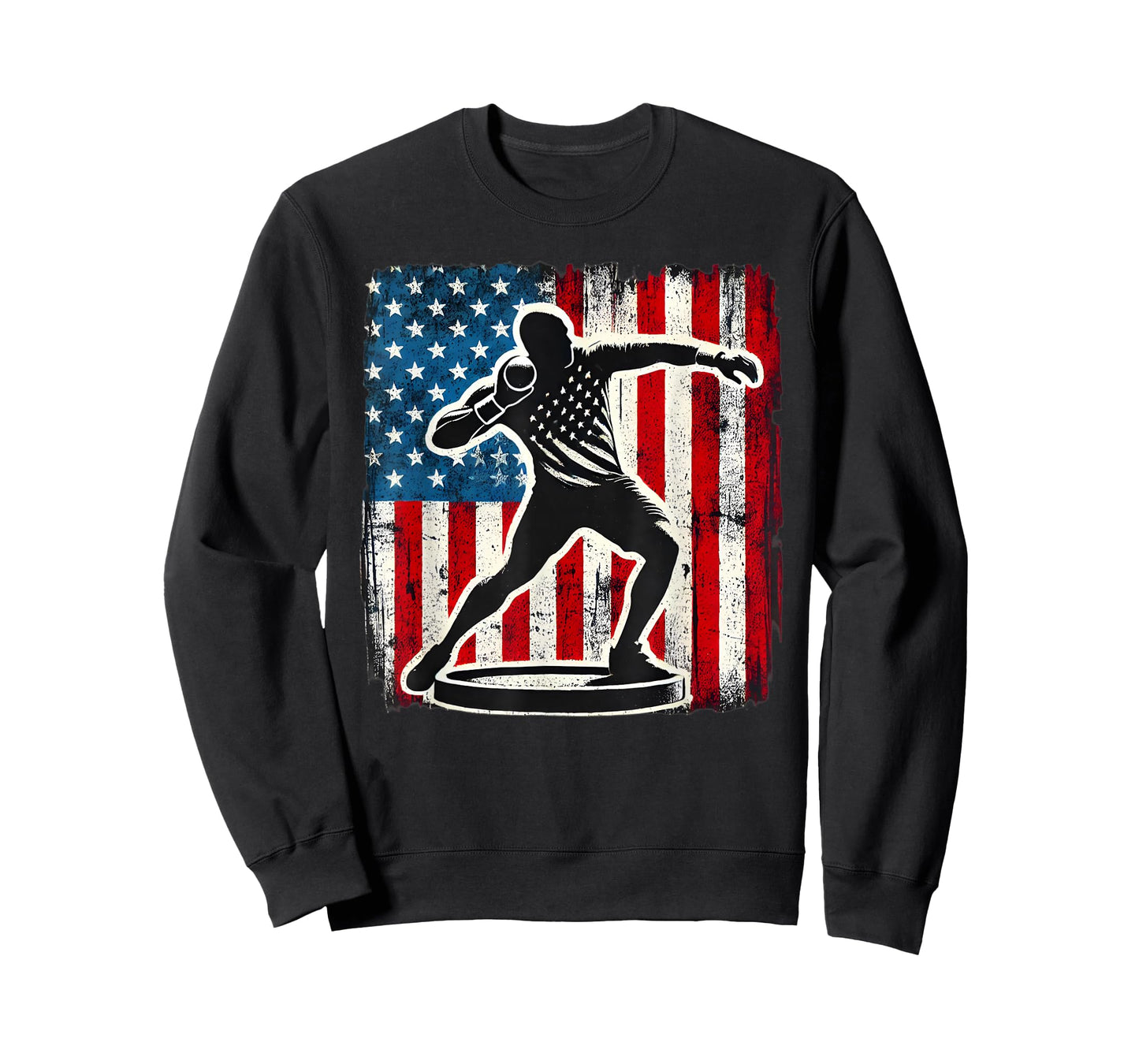 Shot Put Men Women Track And Field american flag T-Shirt