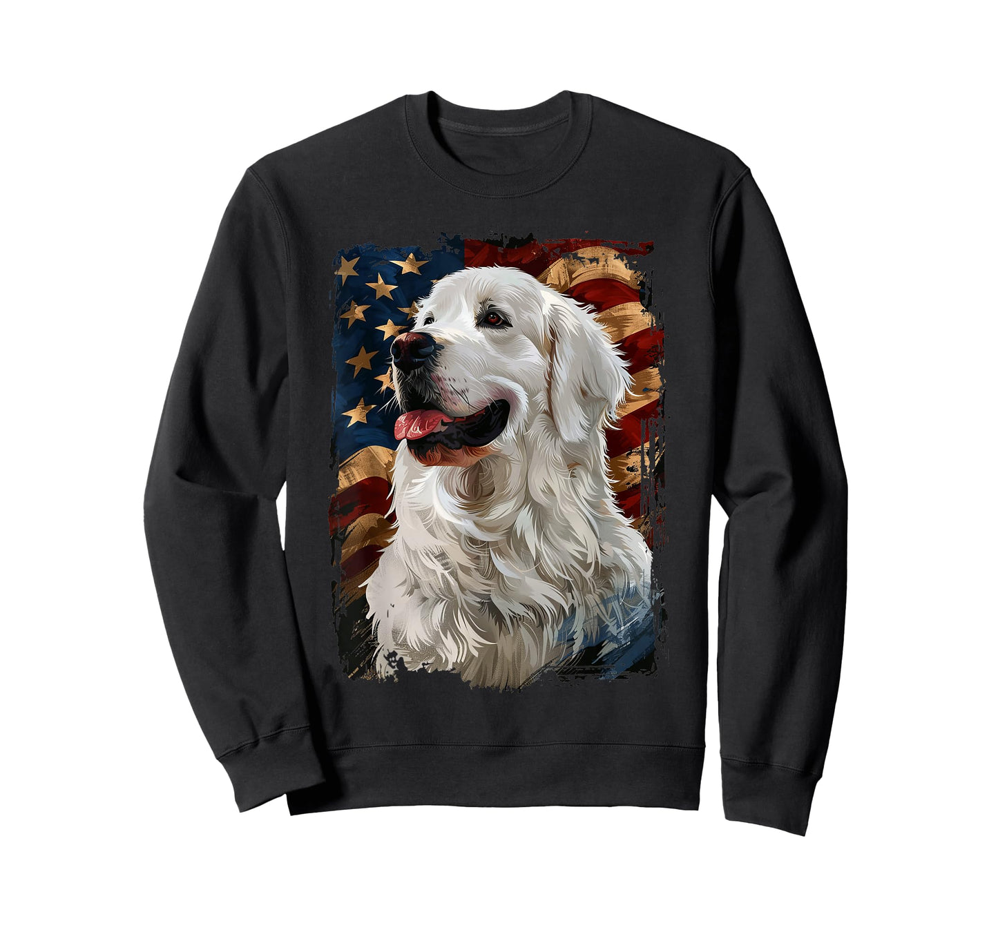 Great Pyrenees American Flag T-Shirt