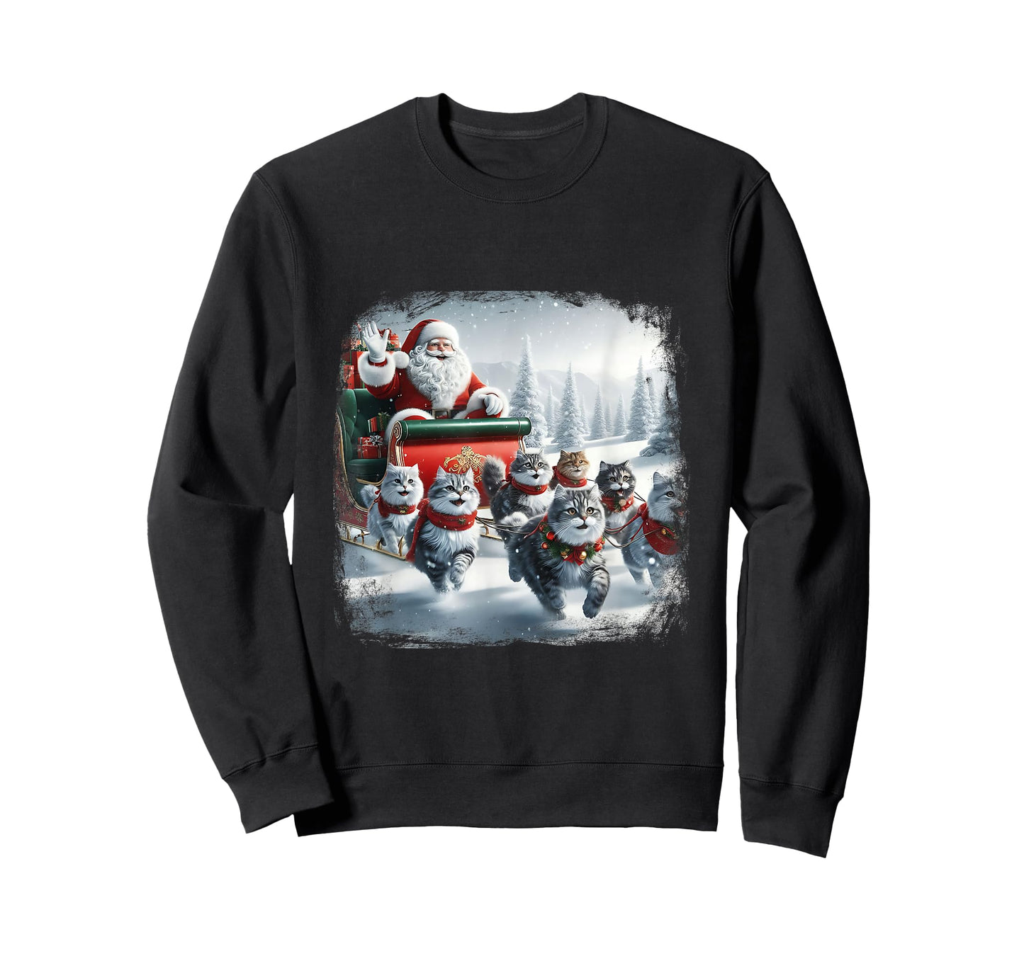 Christmas Cat Funny Cats for Everybody Xmas Men Women Santa T-Shirt