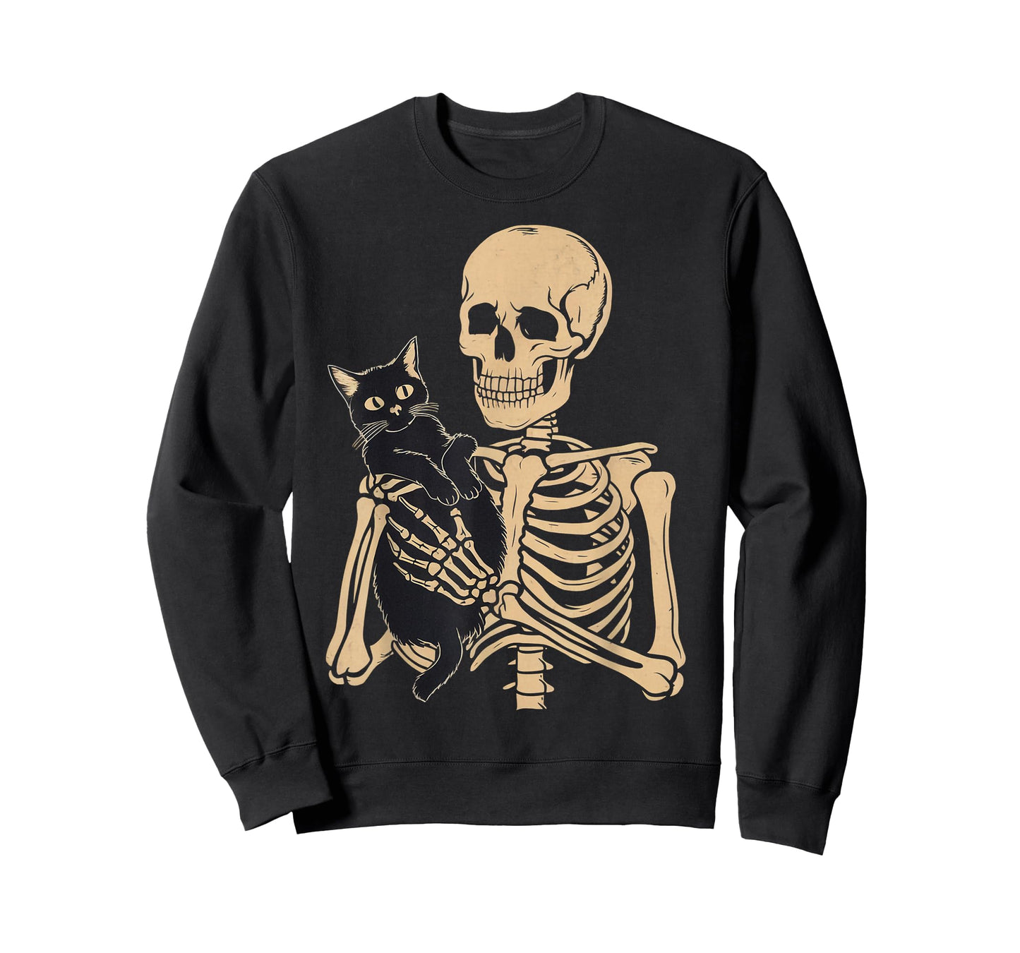 Black Cat Apparel Halloween Graphic Tees Unisex-Adults Cat Mom Cat Dad T-Shirt Black Small