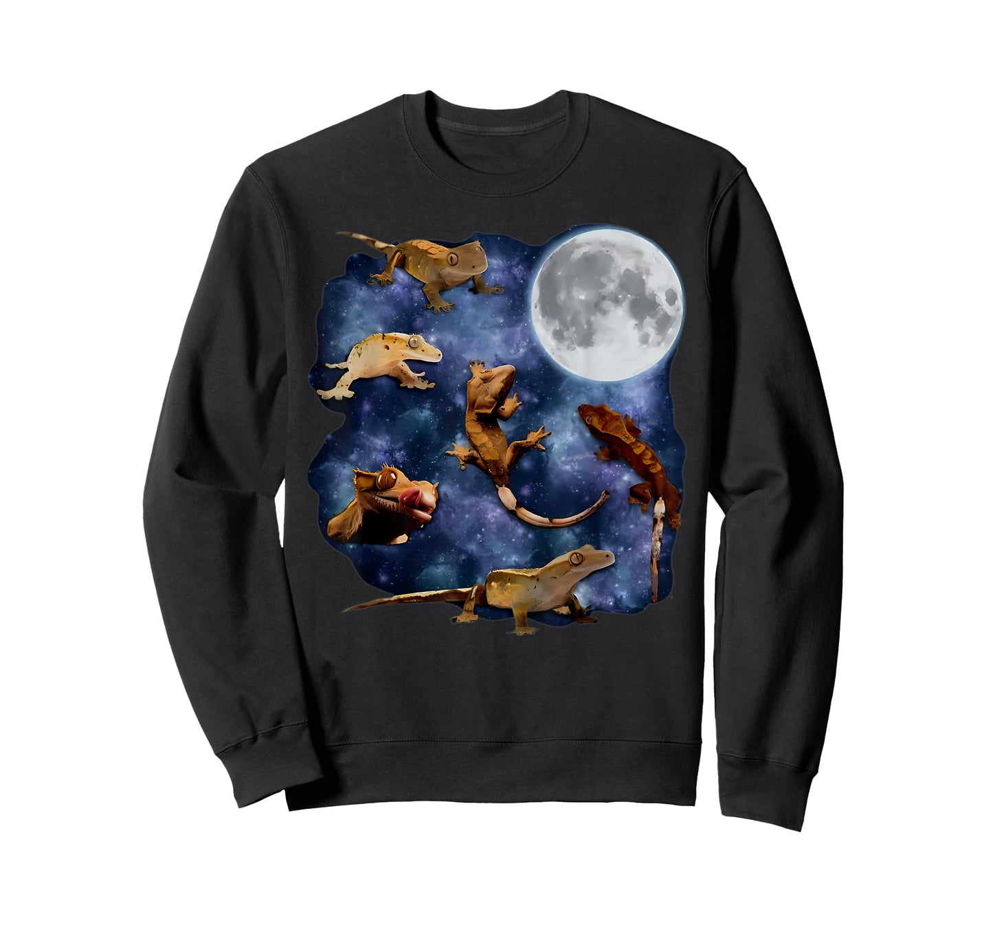 Crested Gecko Moon Retro Reptile Mom Dad Breeder Lover T-Shirt