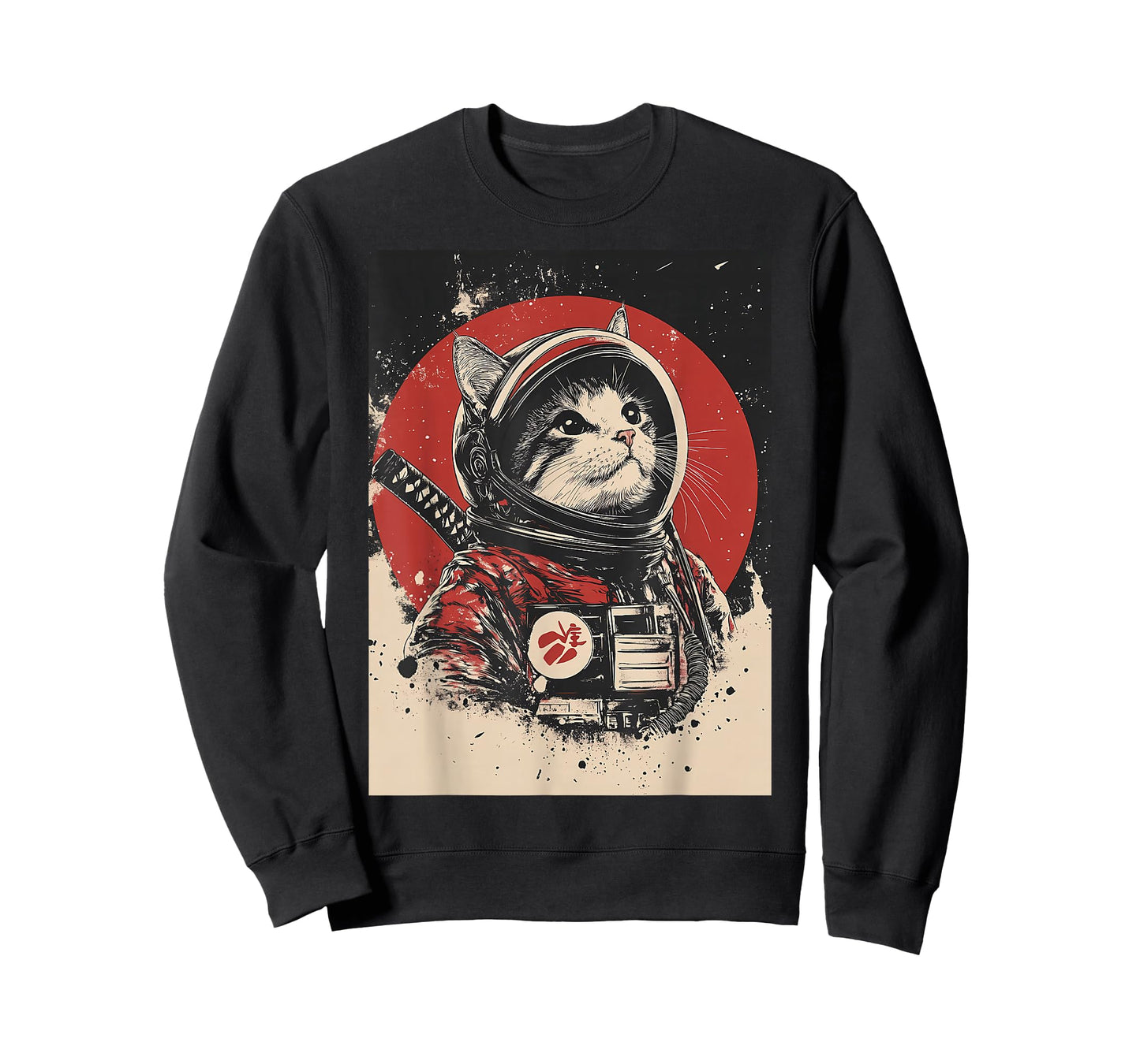 Astronaut Cat Space Cosmic Japanese Retro T-Shirt