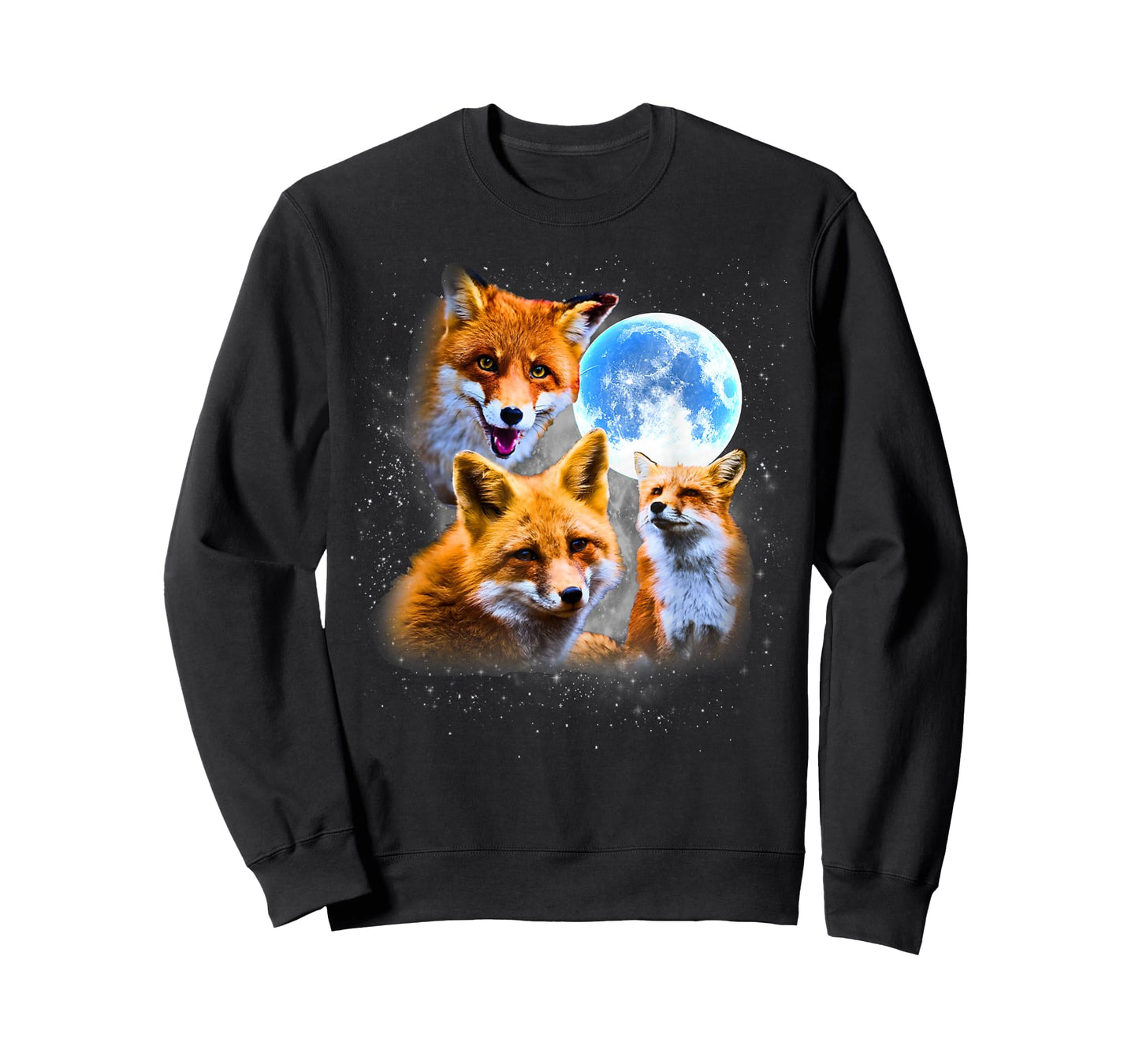 Howling in the Moon Funny Foxes Graphic Animal Lovers Meme T-Shirt
