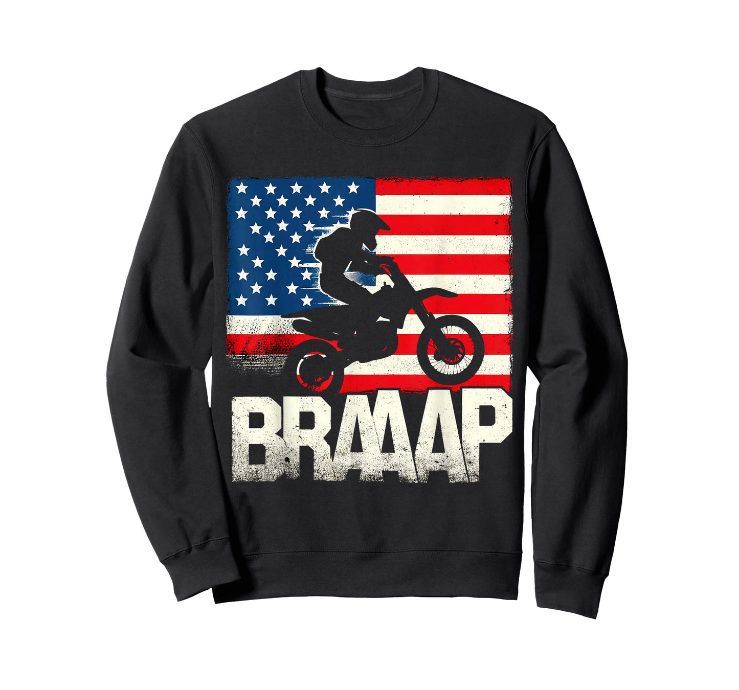 USA American Flag Motocross Rider Dirt Bike Supercross T-Shirt