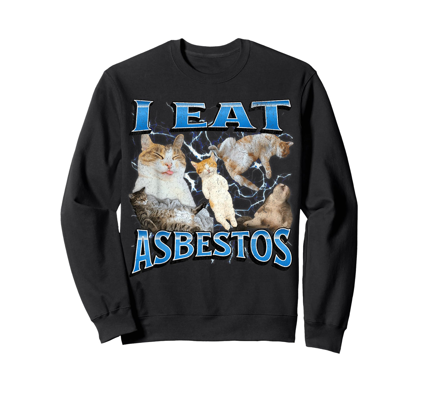 I Eat Asbestos Funny Offensive Cat Meme Bootleg Graphic T-Shirt