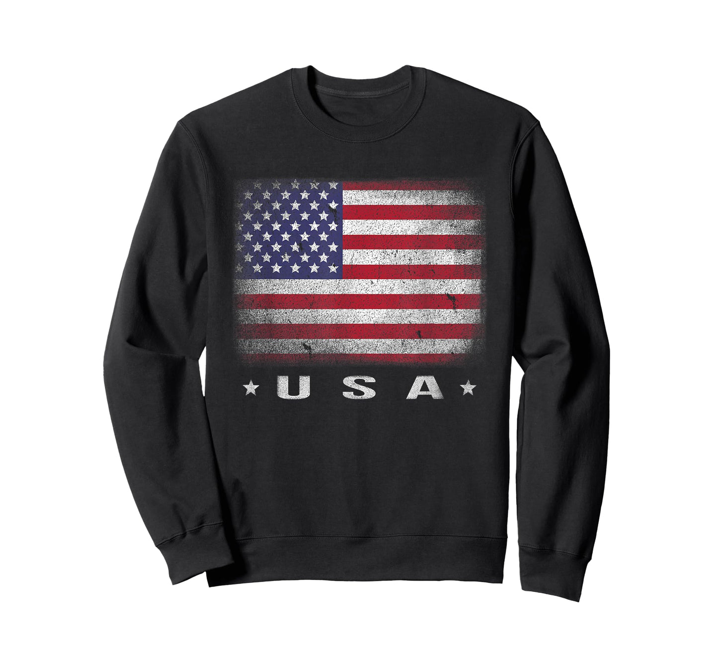 American Flag USA July 4th White Blue Red Faded Stripe Star T-Shirt