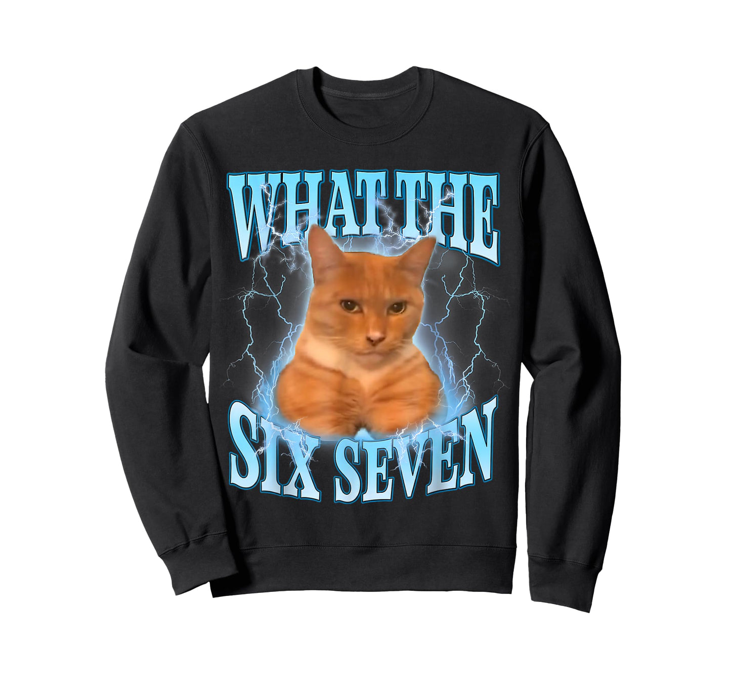 Cat Meme What The Six Seven Funny Animal 6-7 Cat Lover T-Shirt